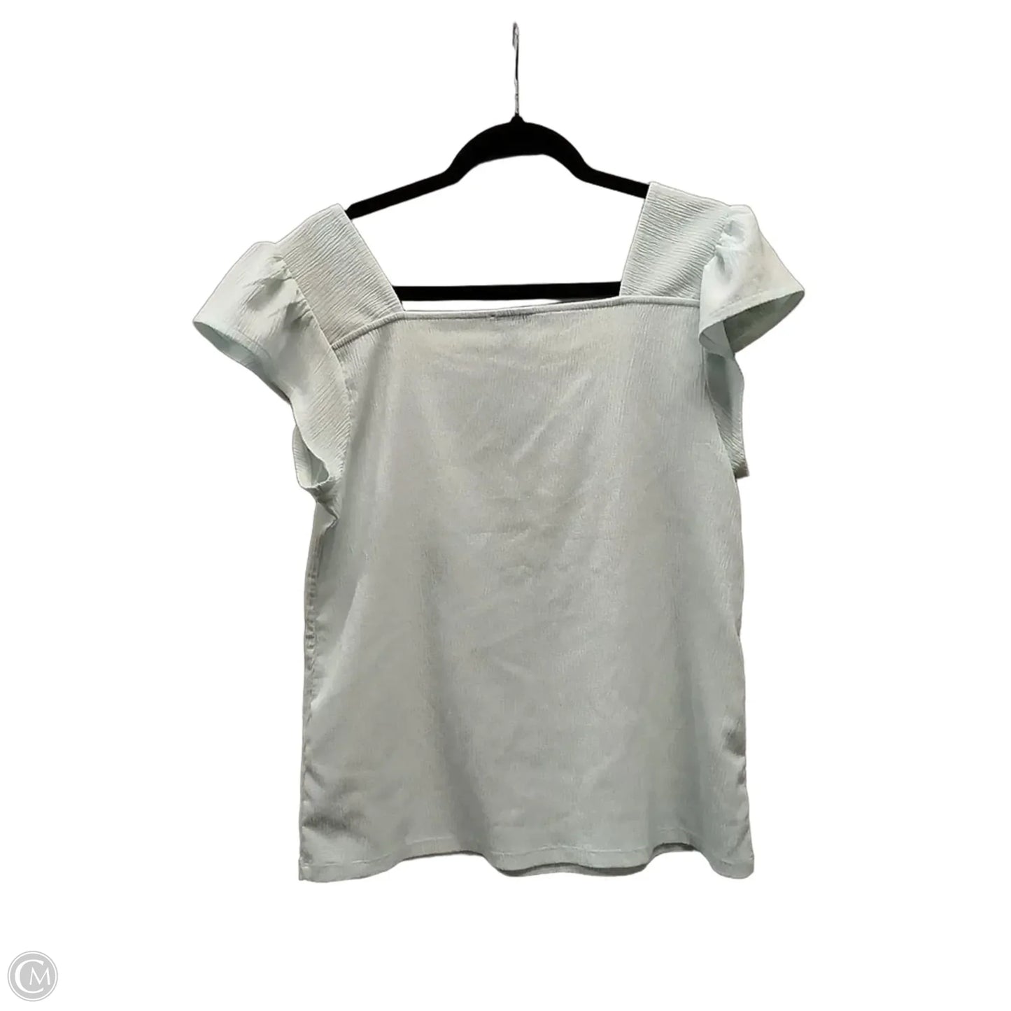 Top Short Sleeve By Ann Taylor In Aqua, Size: L