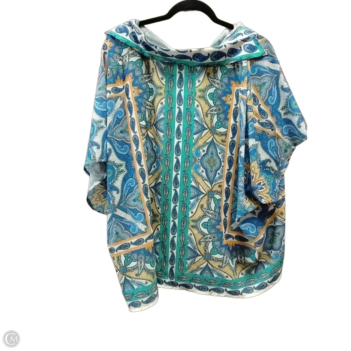 Top Short Sleeve By Flying Tomato In Paisley Print, Size: M