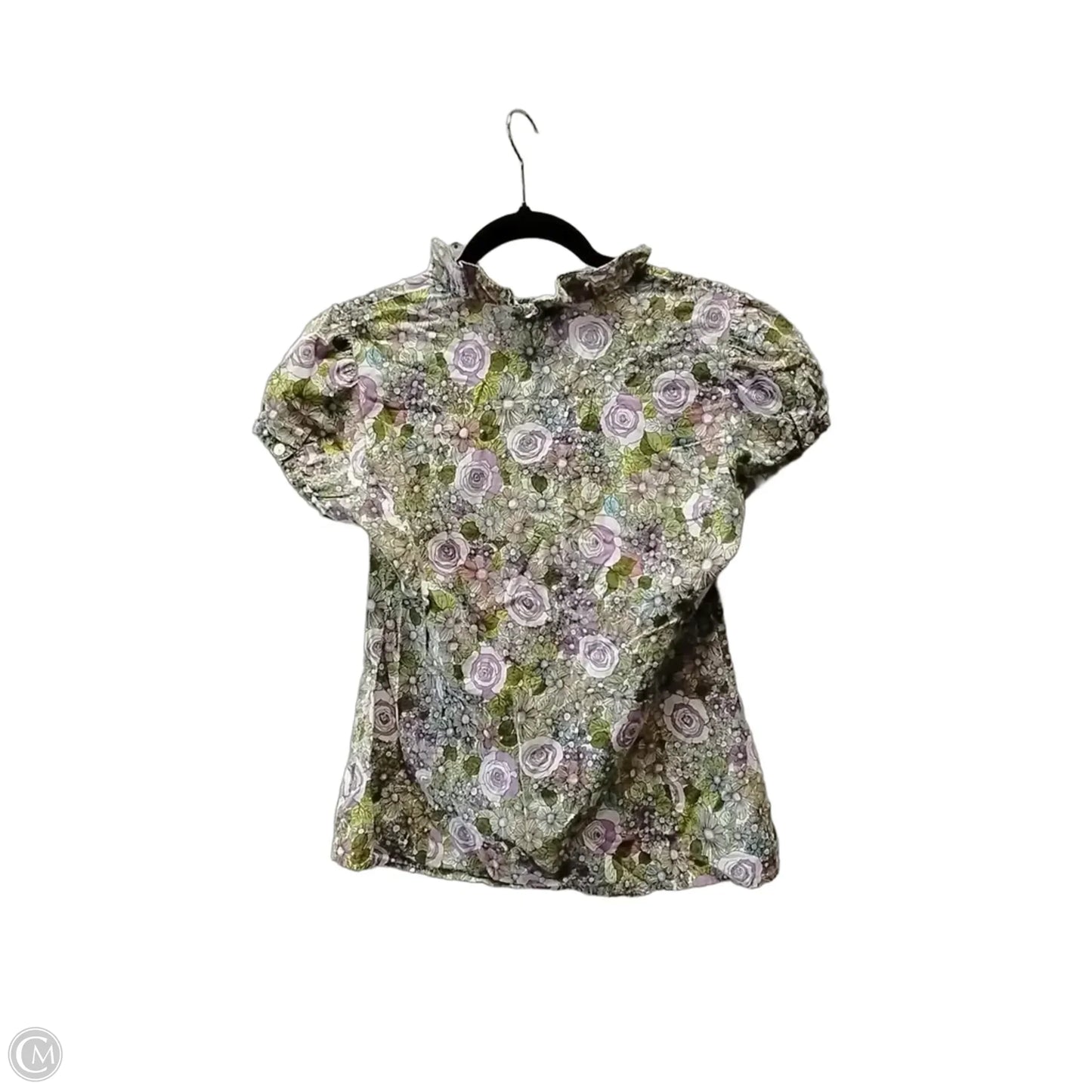 Top Short Sleeve By Loft In Floral Print, Size: S