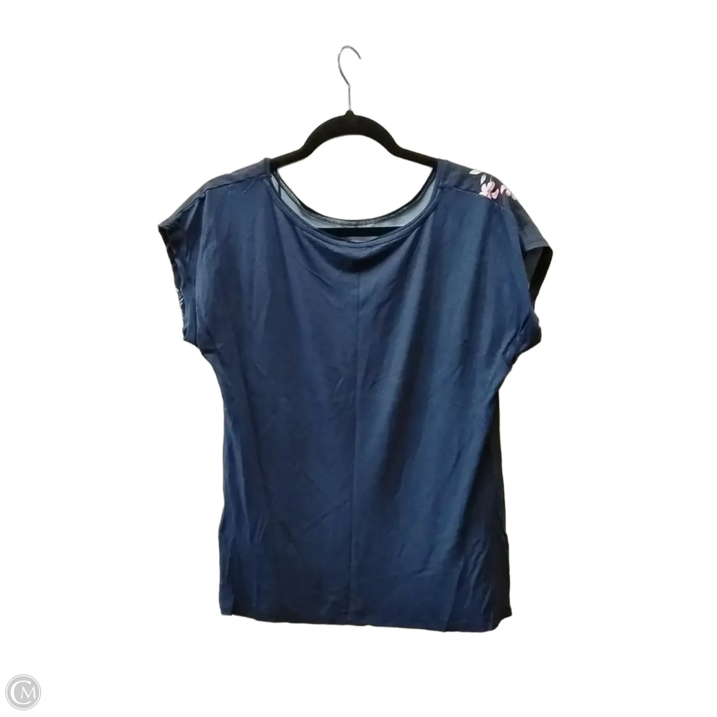Top Short Sleeve By Cme In Navy, Size: M