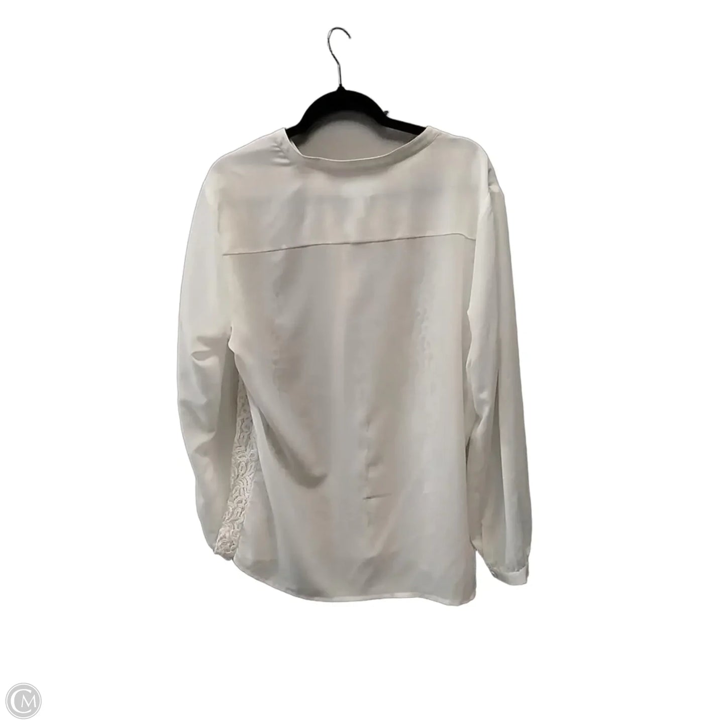 Blouse Long Sleeve By Chicos In Ivory, Size: Xl
