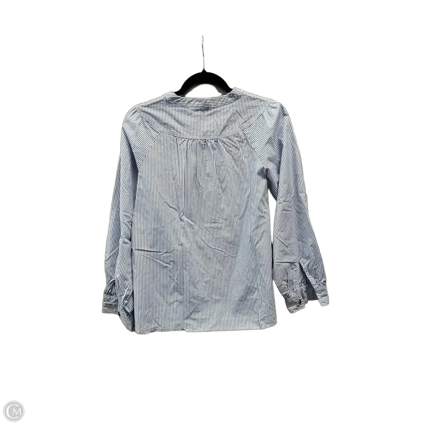 Blouse Long Sleeve By Talbots In Striped Pattern, Size: S