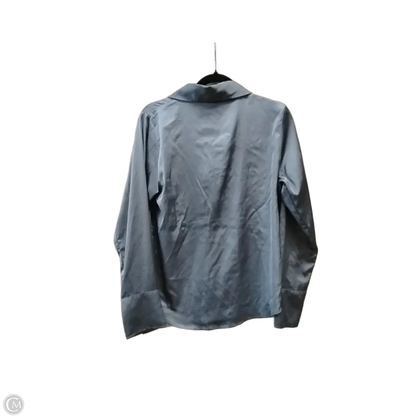 Blouse Long Sleeve By H&m In Blue, Size: S