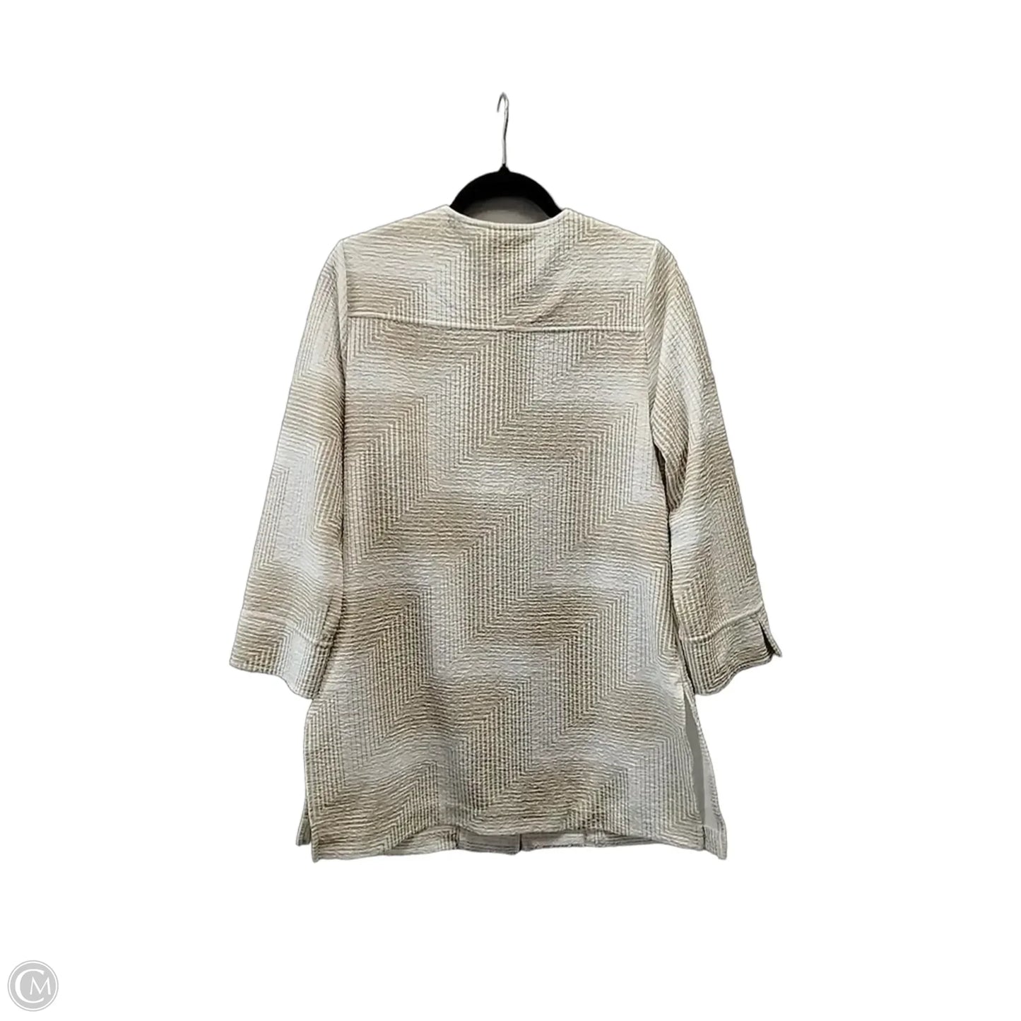 Blazer By Chicos In Tan & White, Size: S
