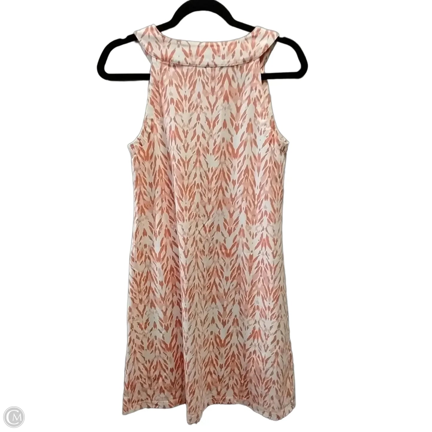 Dress Casual Midi By Natural Reflections In Orange & White, Size: 4