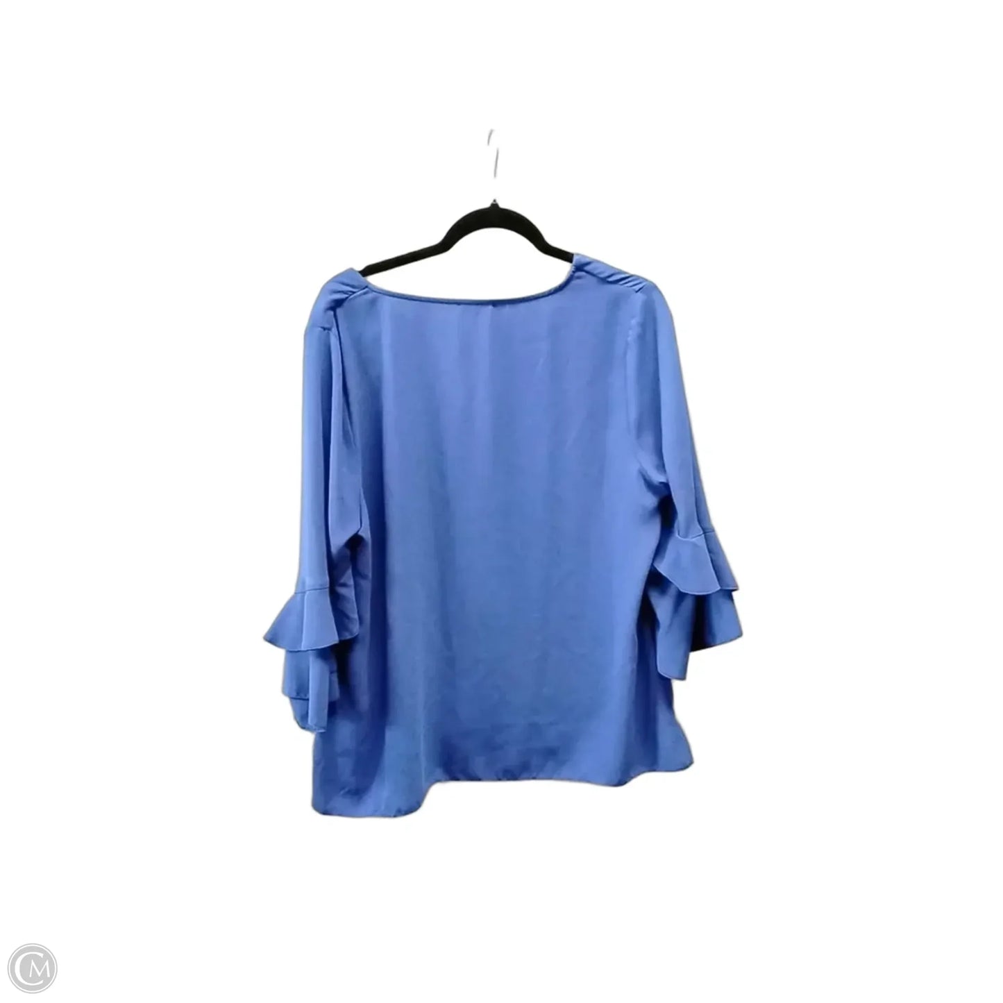Blouse 3/4 Sleeve By Jaclyn Smith In Blue, Size: Xl