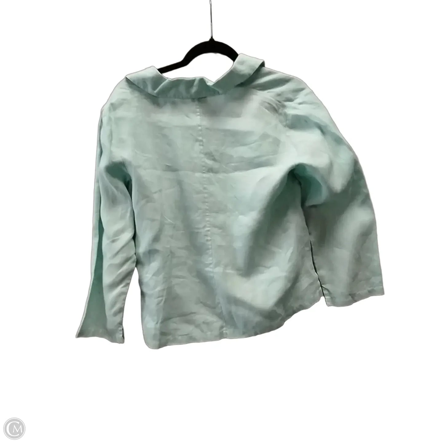 Blouse Long Sleeve By Eileen Fisher In Teal, Size: S