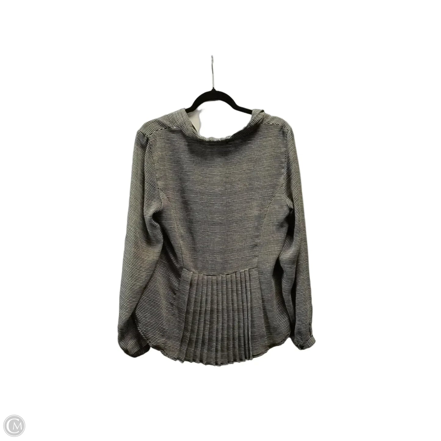 Blouse Long Sleeve By Coldwater Creek In Striped Pattern, Size: M