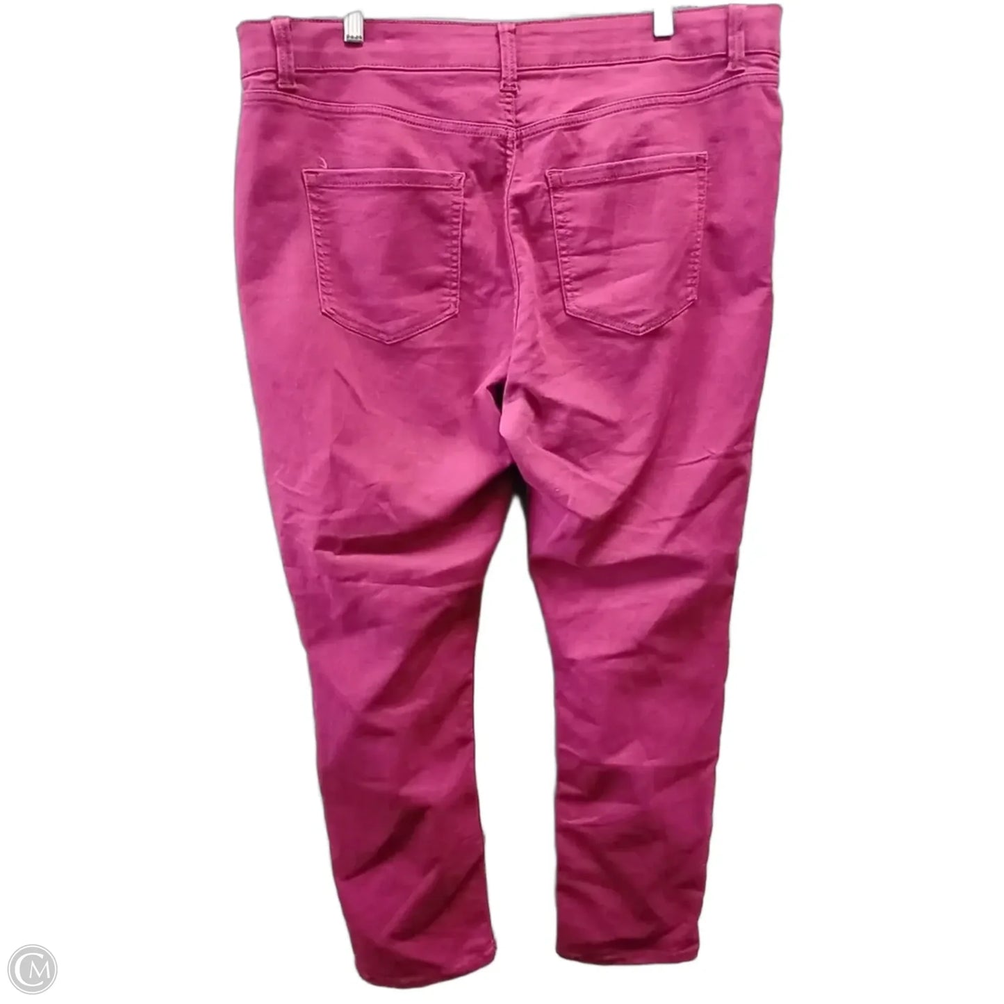 Jeans Straight By Liz Claiborne In Pink Denim, Size: 18