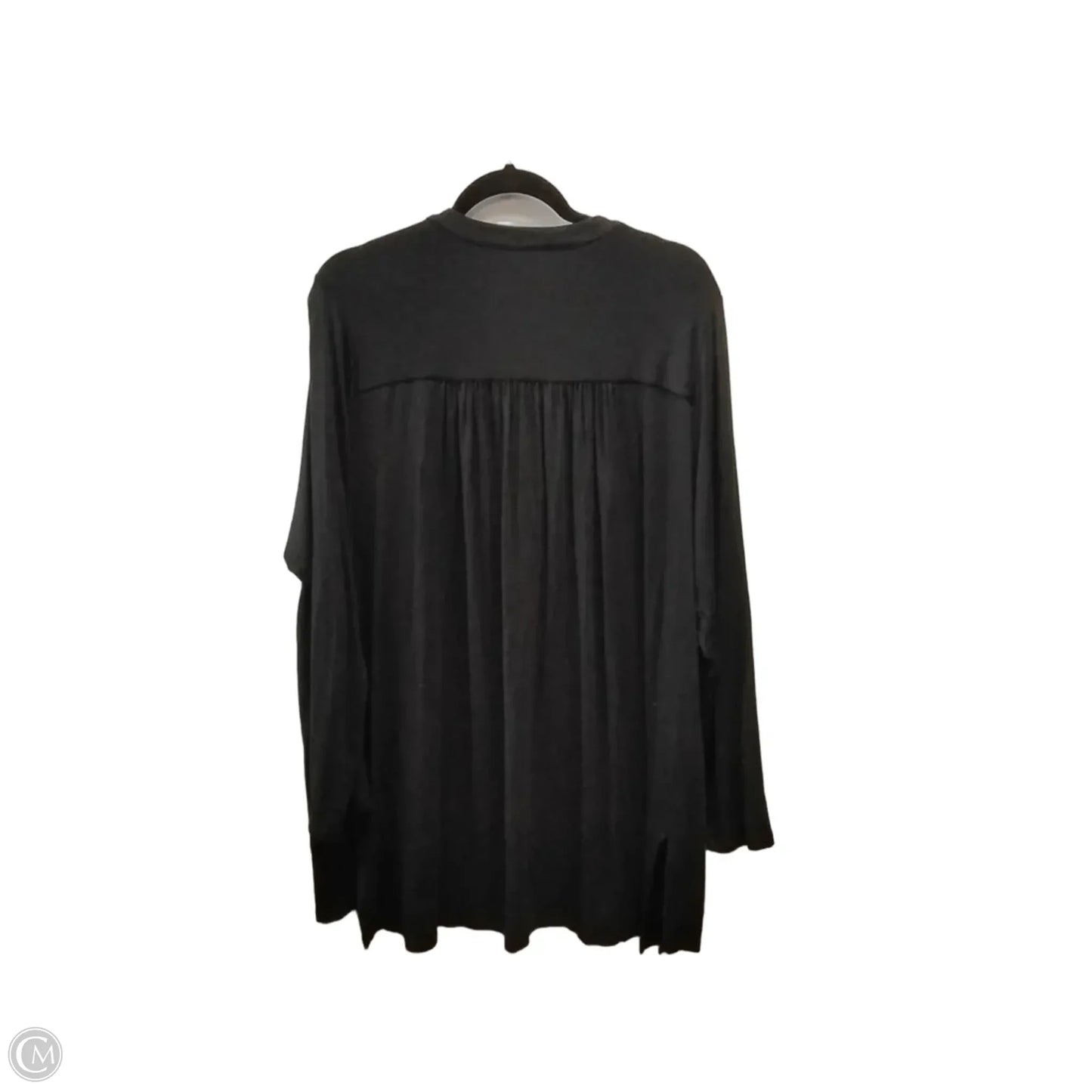 Blouse Long Sleeve By Michael By Michael Kors In Black, Size: 2x