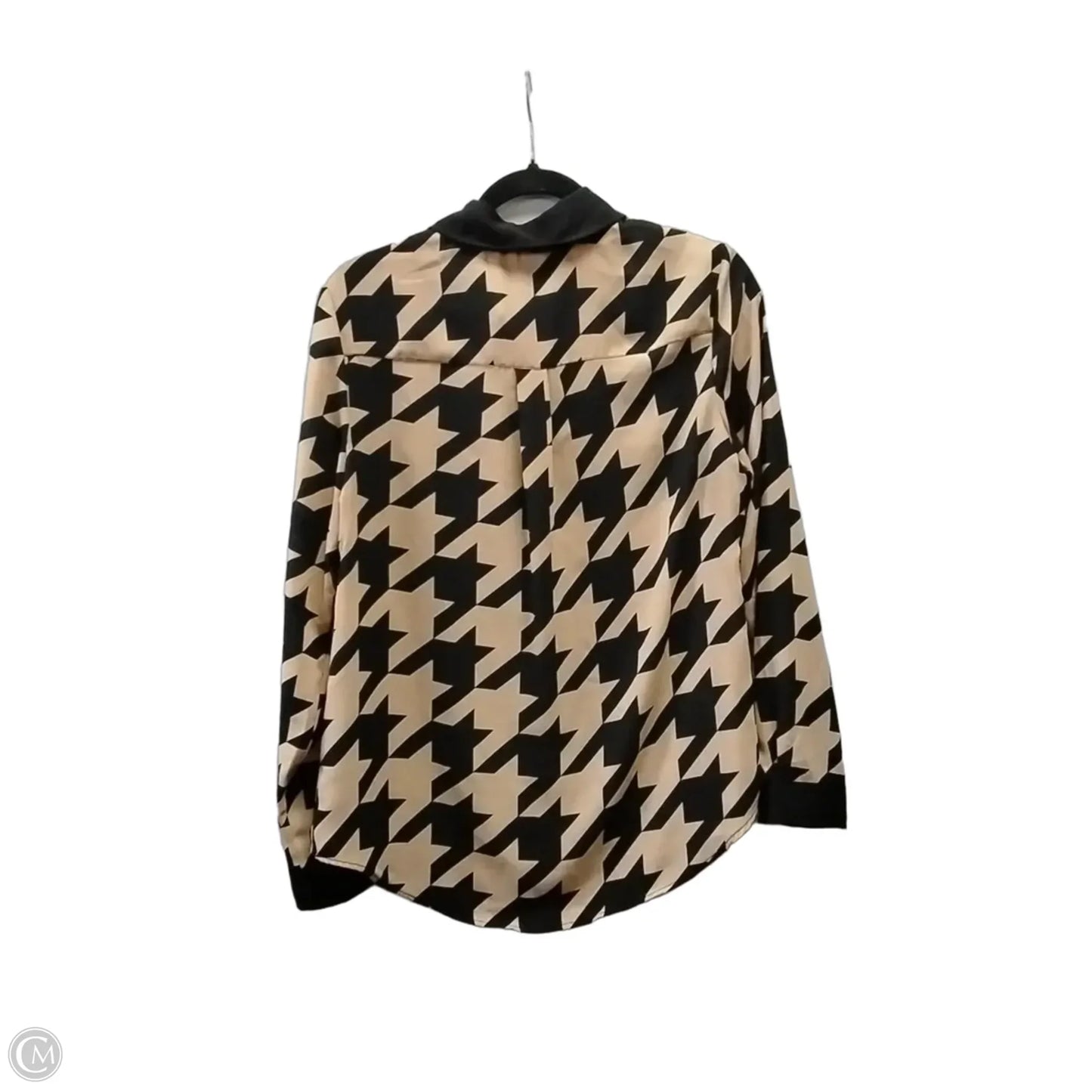 Blouse Long Sleeve By Anne Klein In Chevron Pattern, Size: S