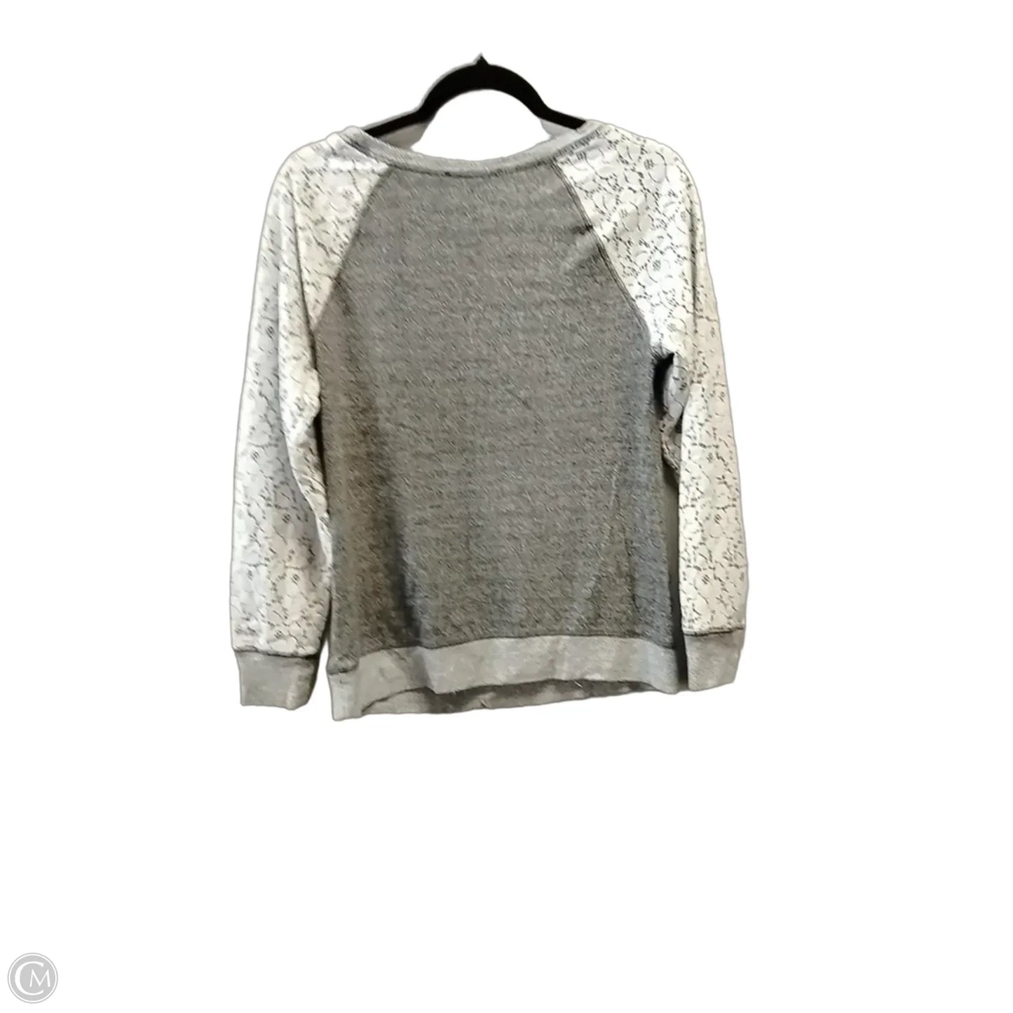 Sweatshirt Crewneck By Philosophy In Grey & White, Size: M