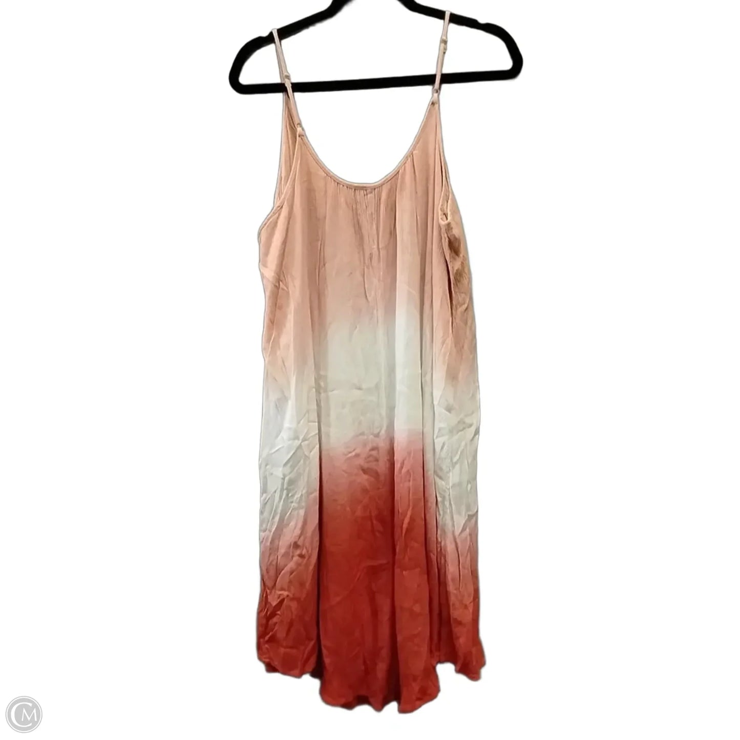 Dress Casual Midi By Knox Rose In Orange, Size: Xxl