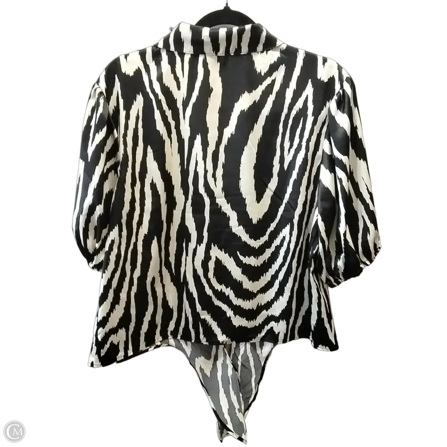 Blouse Long Sleeve By Cme In Zebra Print, Size: Xl
