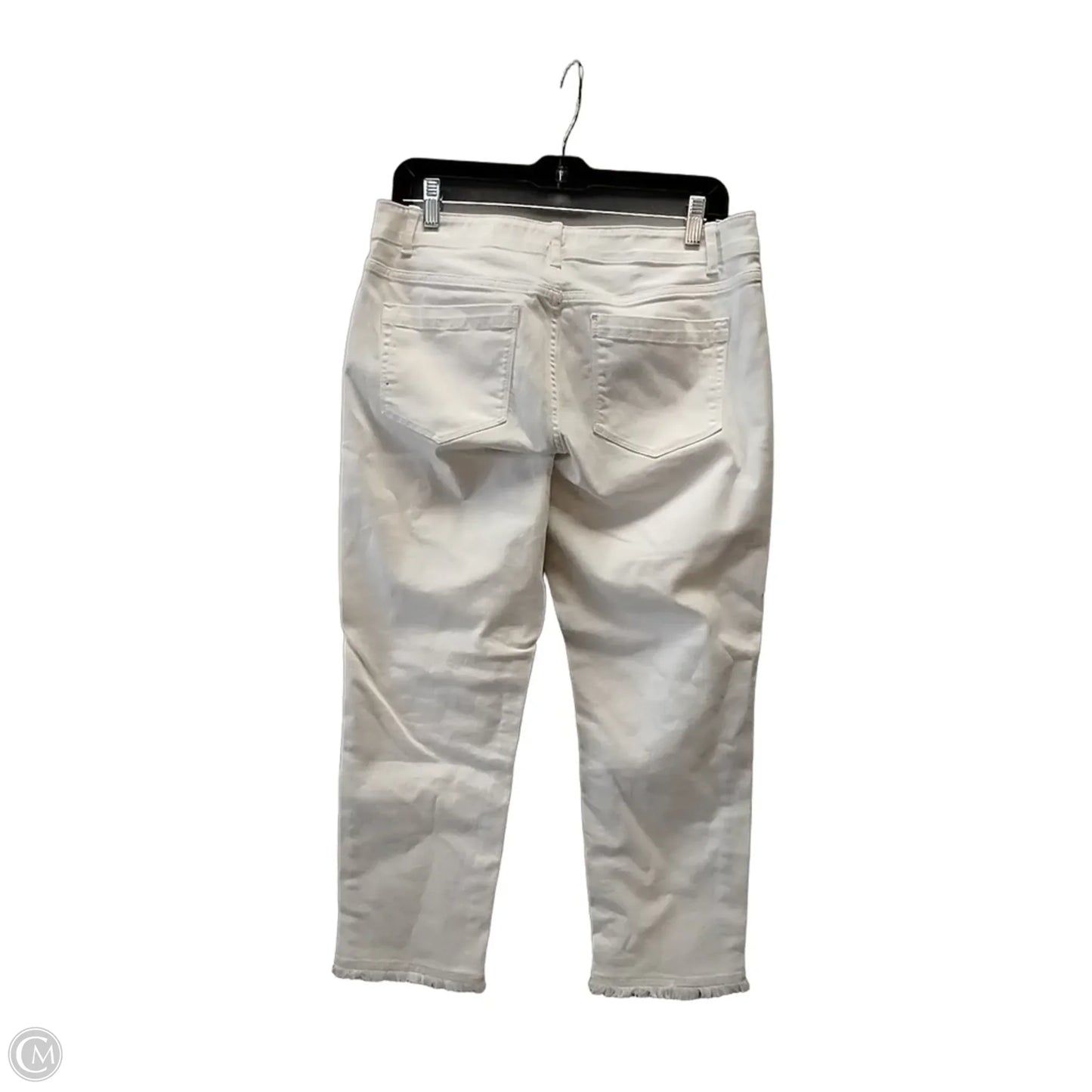 Jeans Cropped By J. Jill In Cream, Size: 8