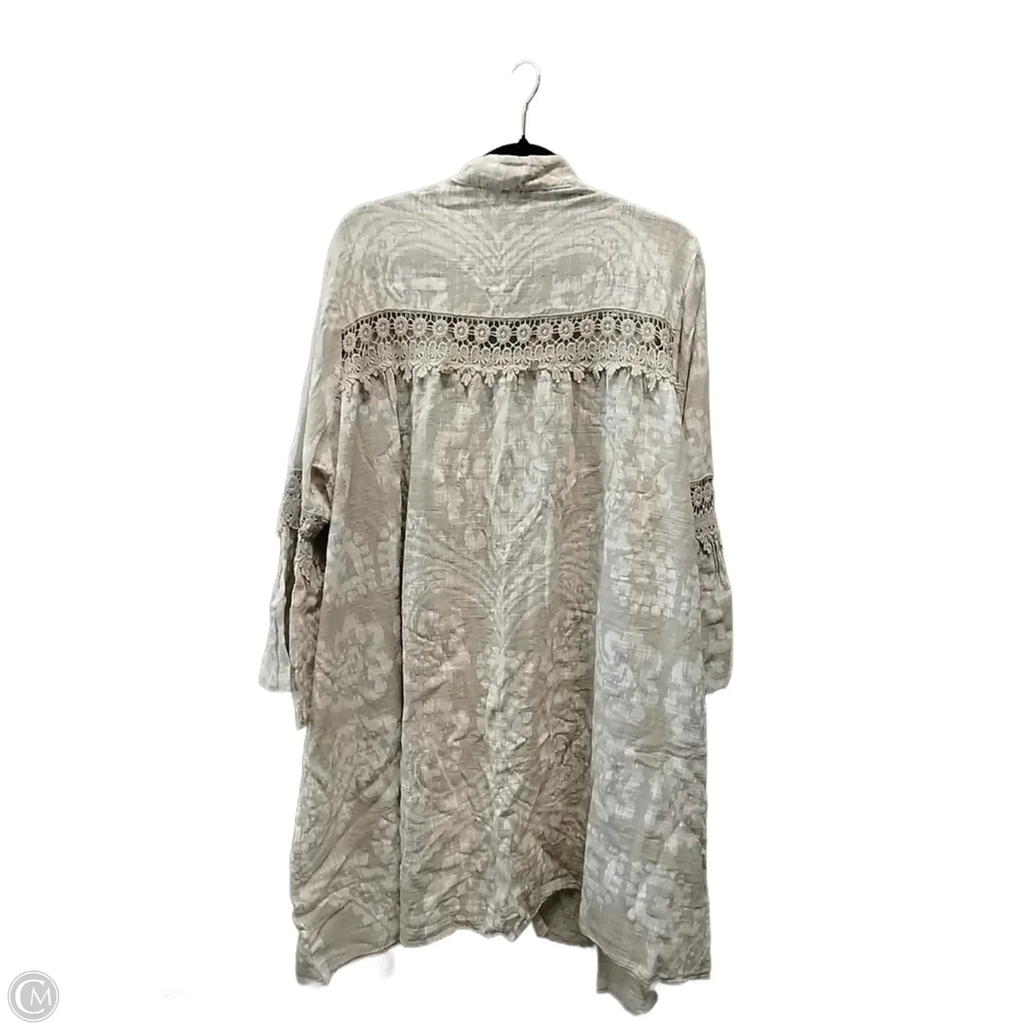 Top Long Sleeve By Kaktus In Beige, Size: Xxl