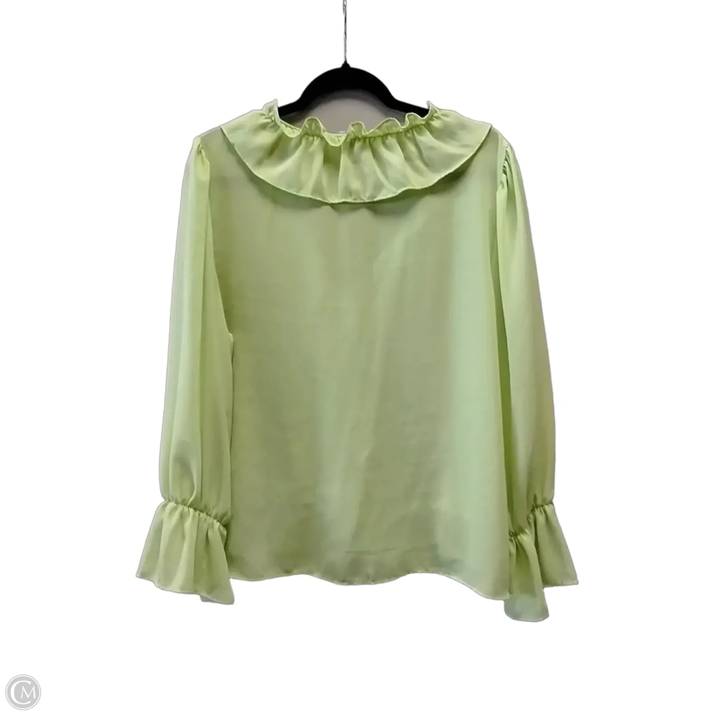 Blouse Long Sleeve By Counterparts In Green, Size: Xl