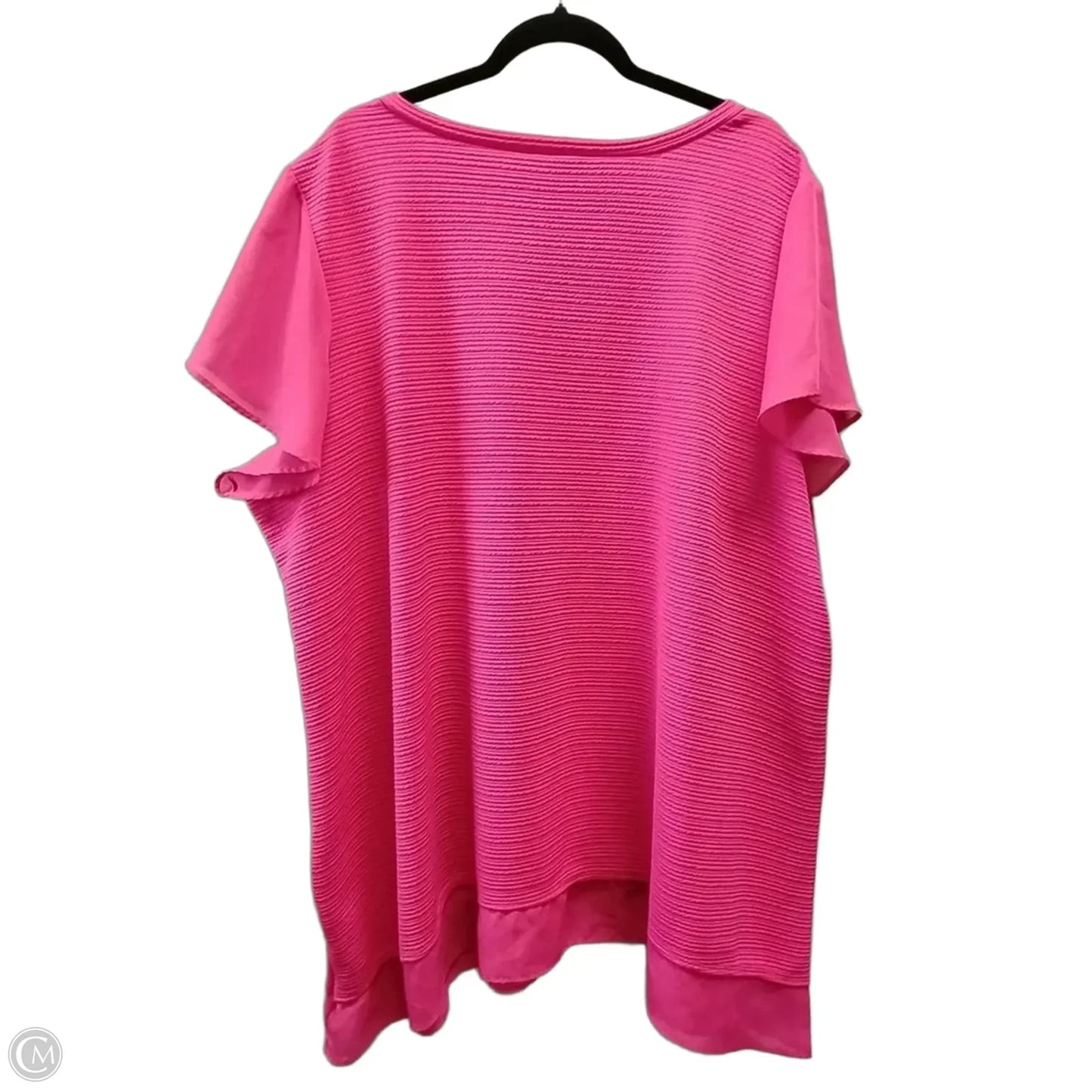 Blouse Short Sleeve By Avenue In Red, Size: 4x