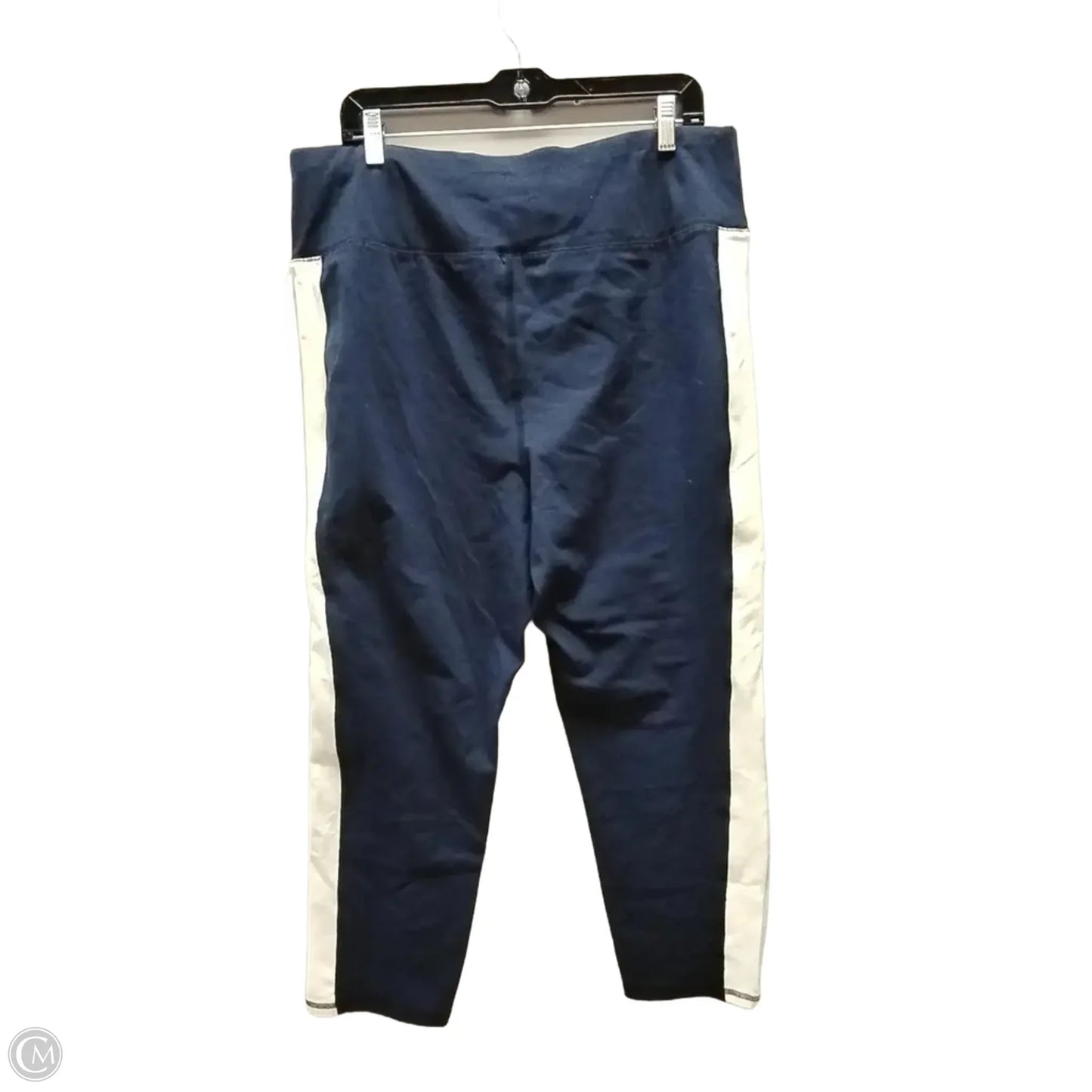 Pants Cropped By Felina In Blue & White, Size: M