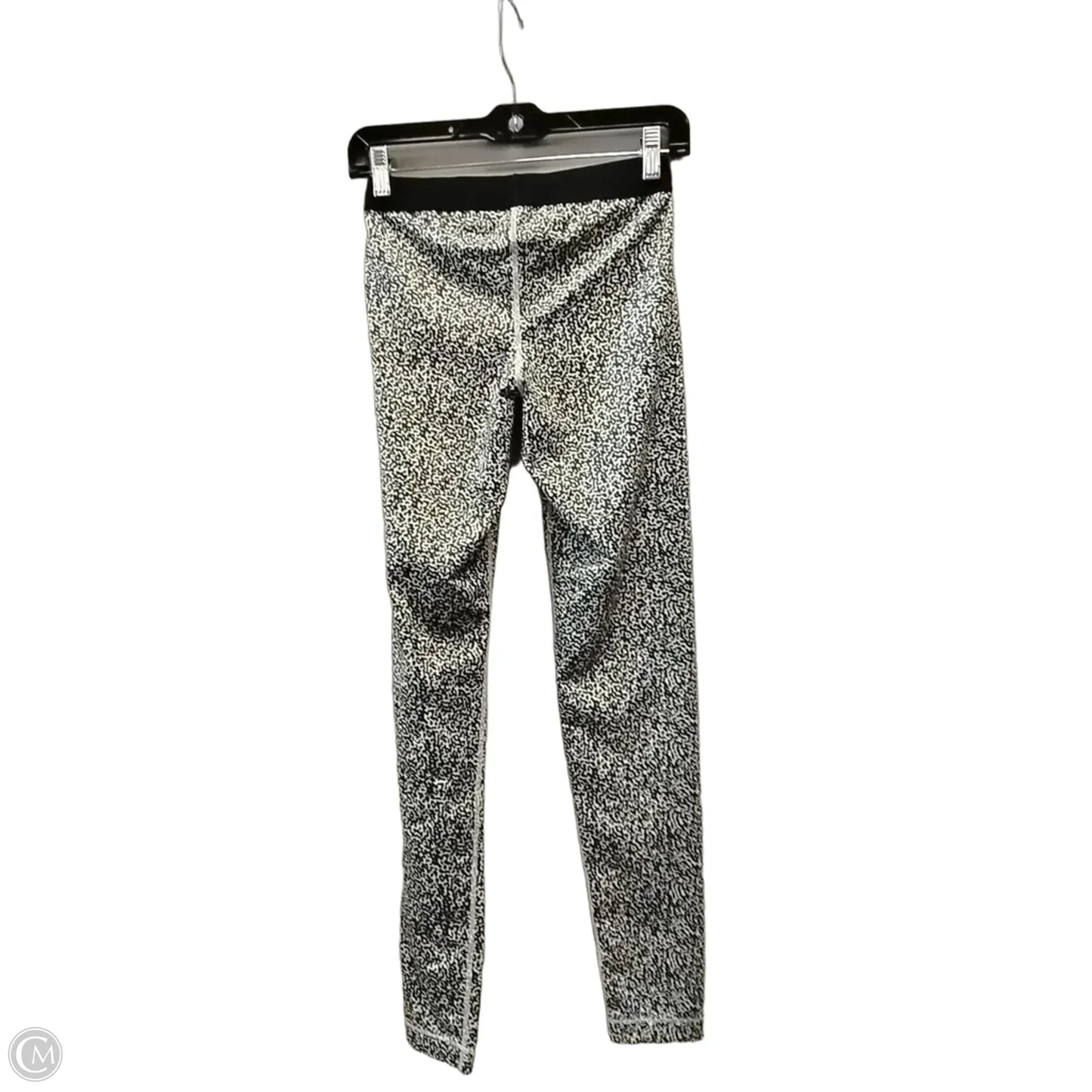 Athletic Leggings By Nike In Black & White, Size: M