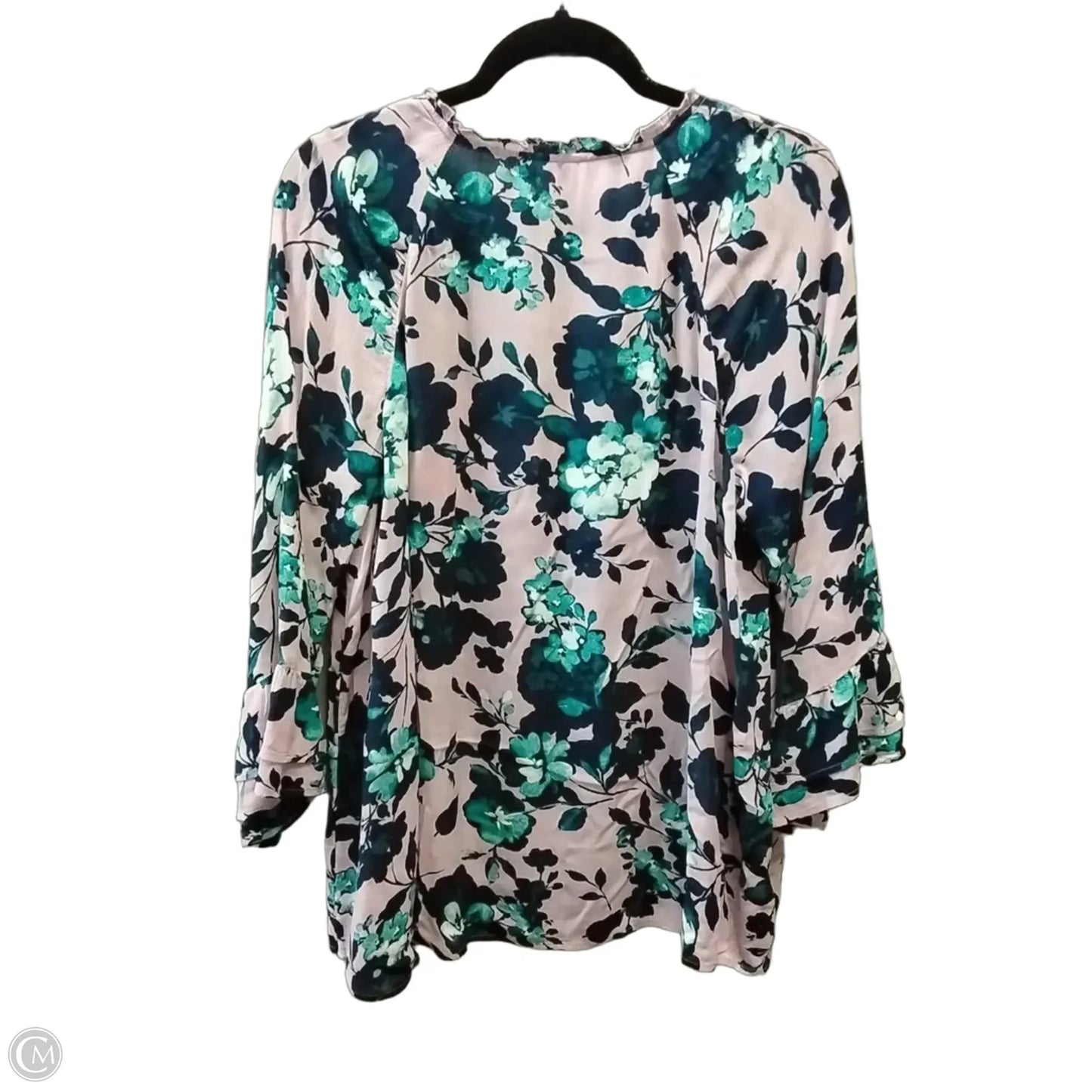 Blouse Long Sleeve By J. Jill In Floral Print, Size: L