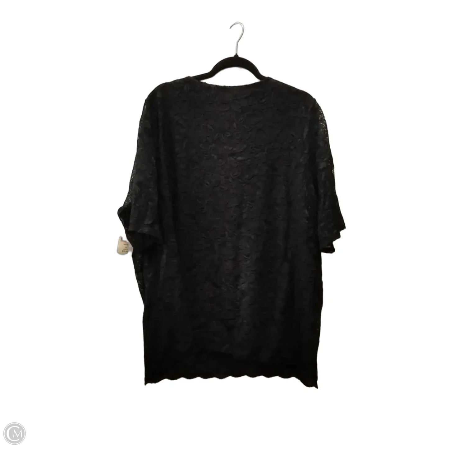 Top Short Sleeve By Coldwater Creek In Black, Size: 3x