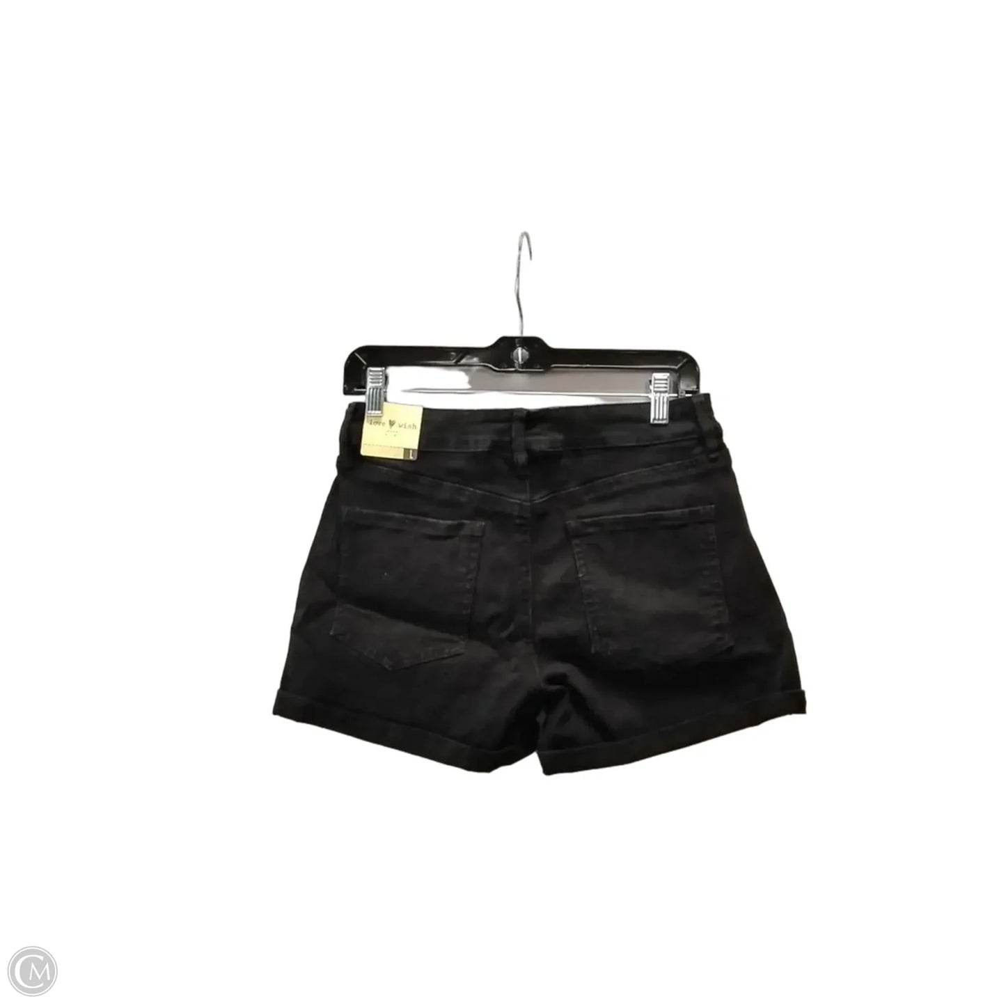 Shorts By Clothes Mentor In Black Denim, Size: L