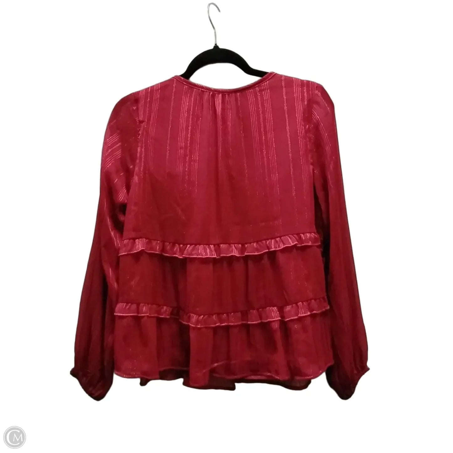 Blouse Long Sleeve By Frye And Co In Red, Size: M