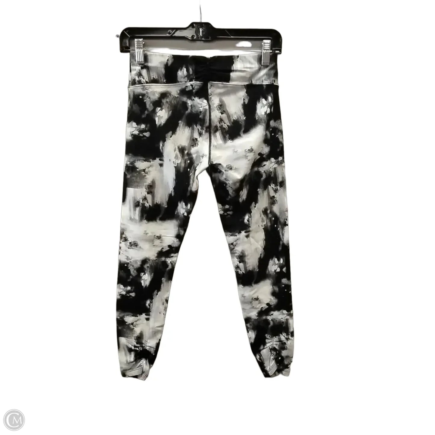 Athletic Leggings By Calvin Klein In Black & White, Size: S