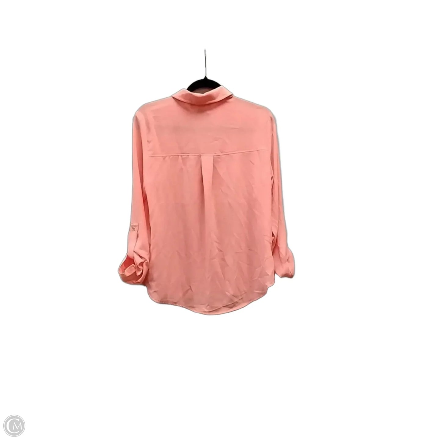 Blouse Long Sleeve By Michael By Michael Kors In Peach, Size: M