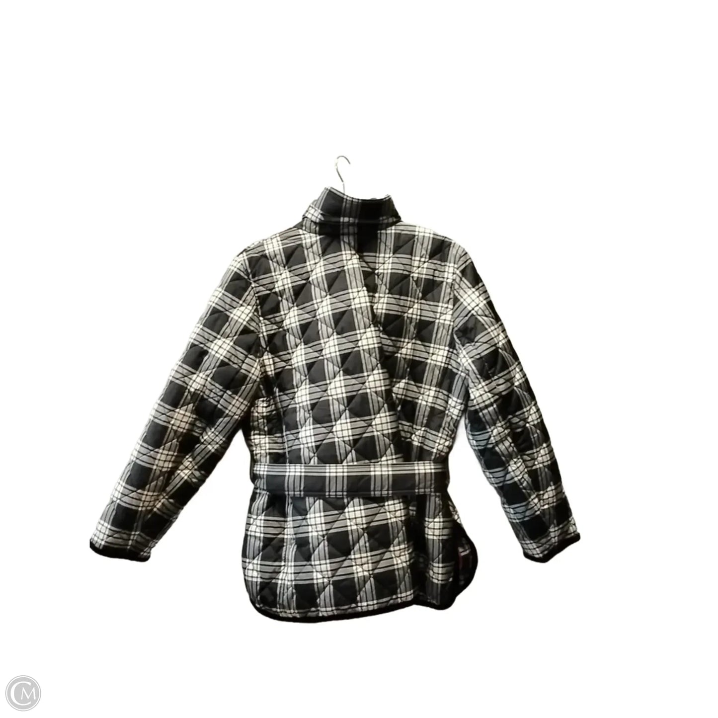 Coat Puffer & Quilted By Talbots In Plaid Pattern, Size: Petite Xs