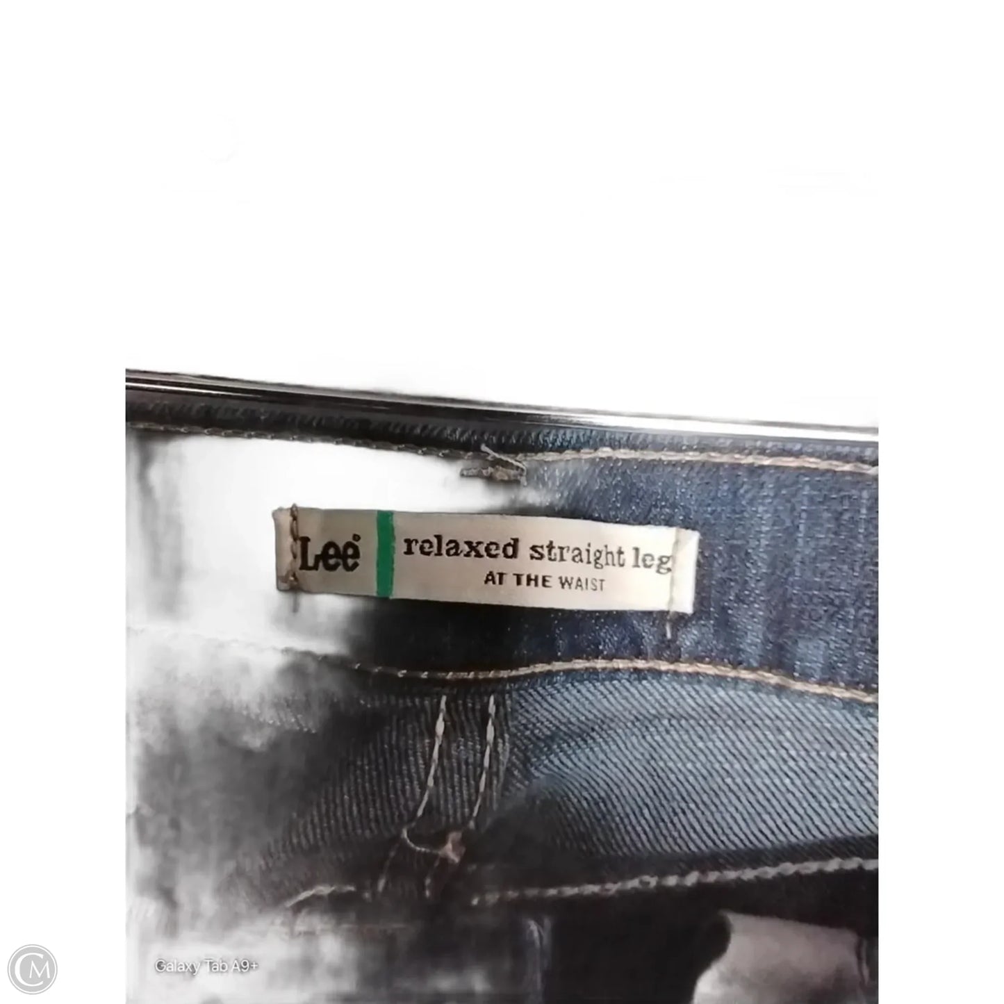 Jeans Straight By Lee In Blue Denim, Size: 12