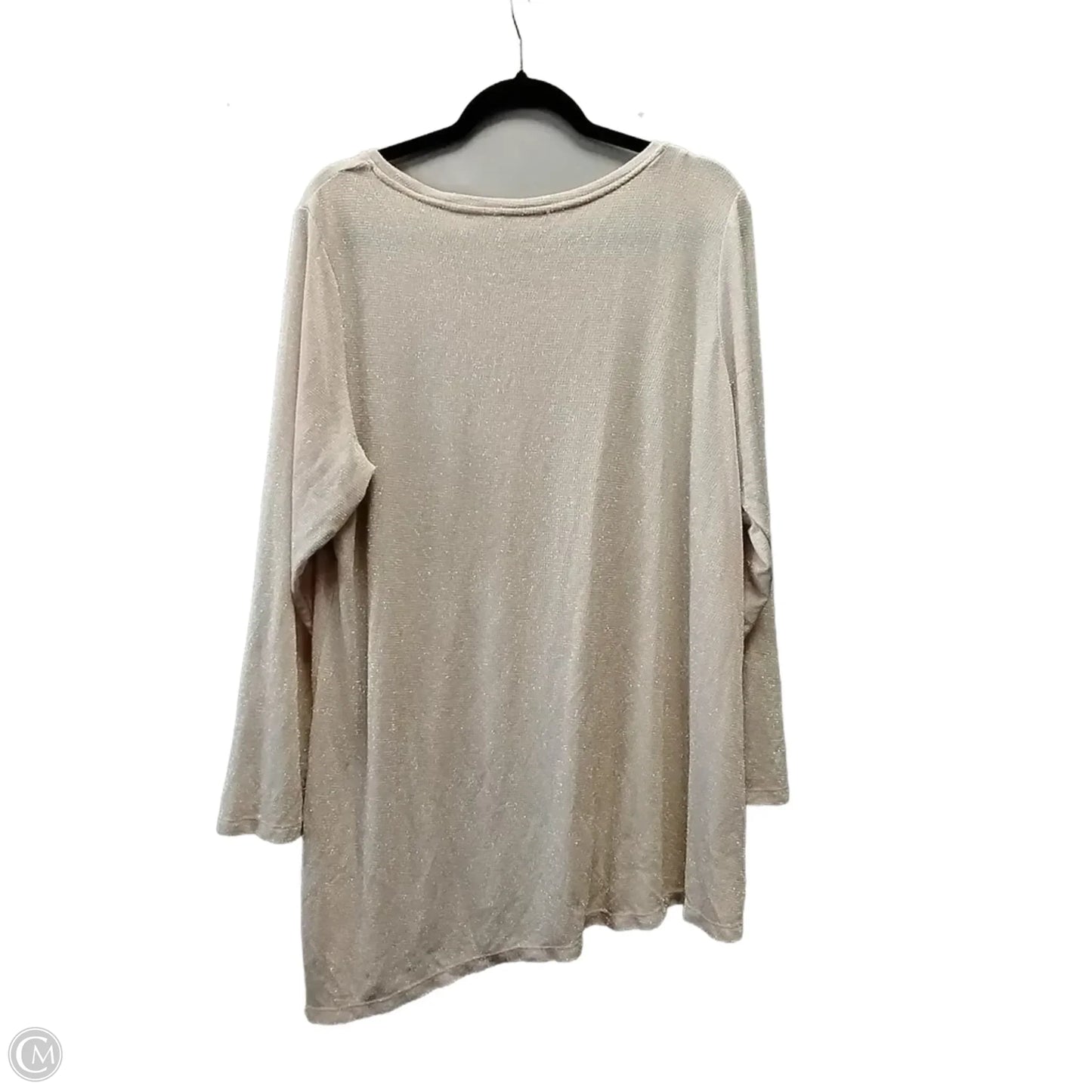 Blouse Long Sleeve By Calvin Klein In Pink, Size: 1x