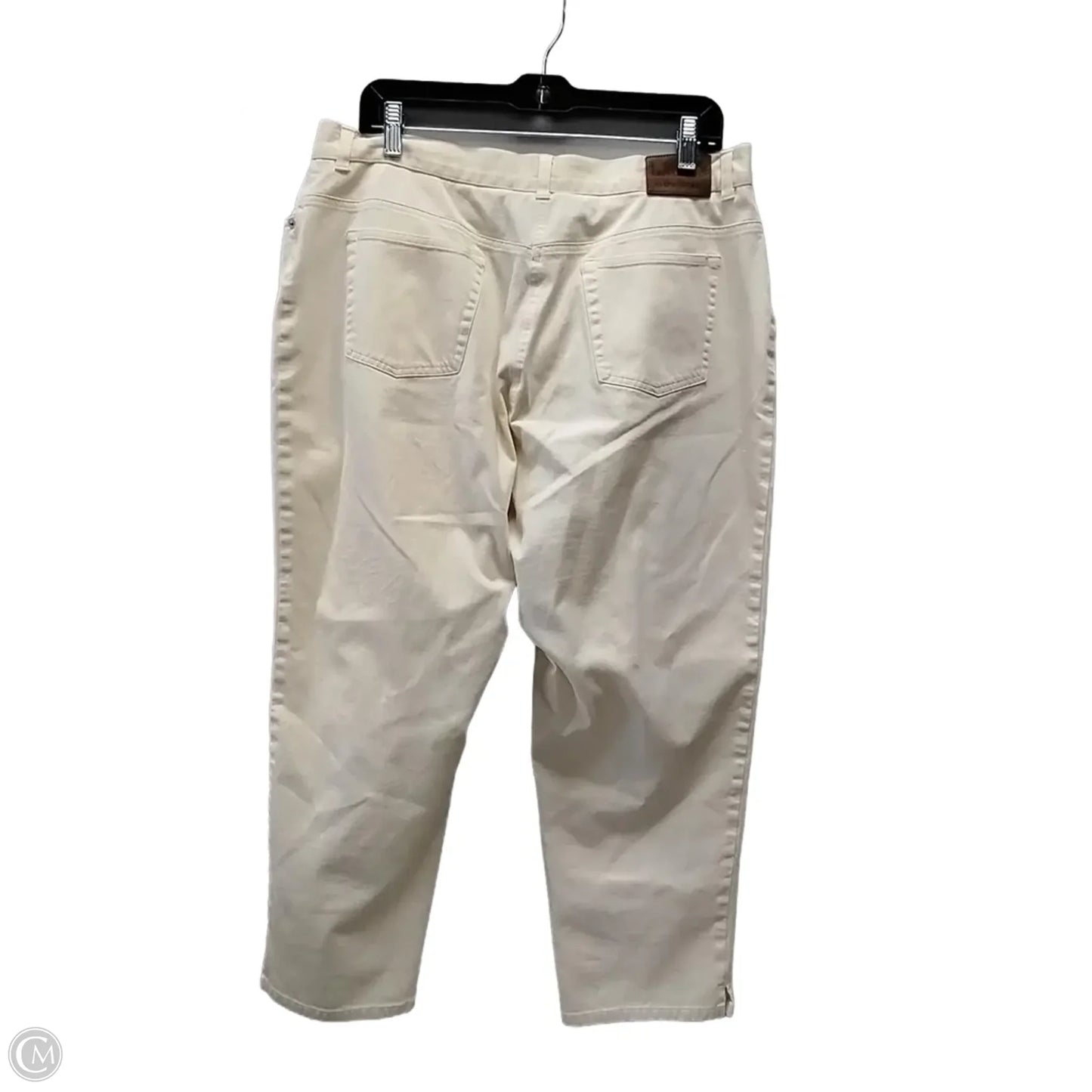 Jeans Straight By Lauren By Ralph Lauren In Cream, Size: 16