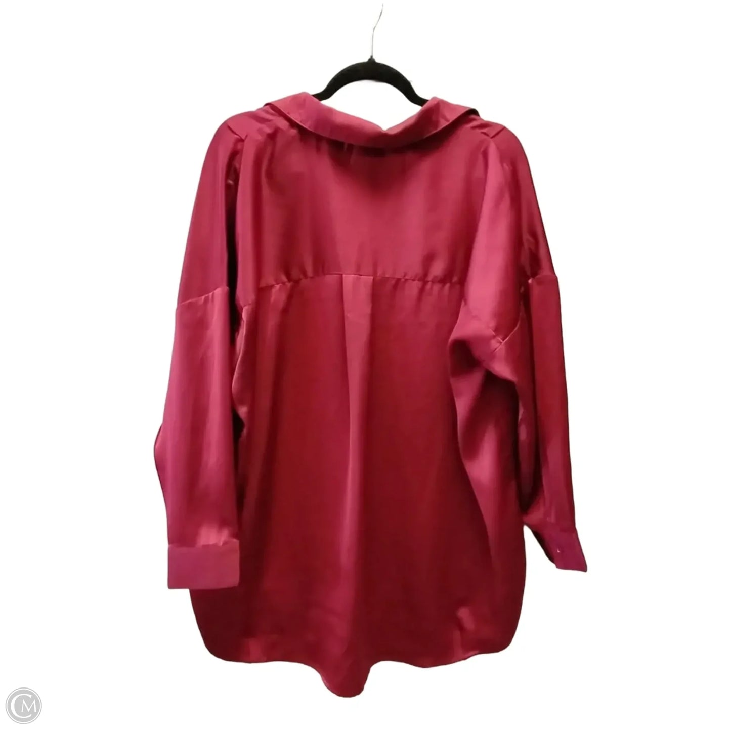 Top Long Sleeve By Artistic Works By Lu In Red, Size: S