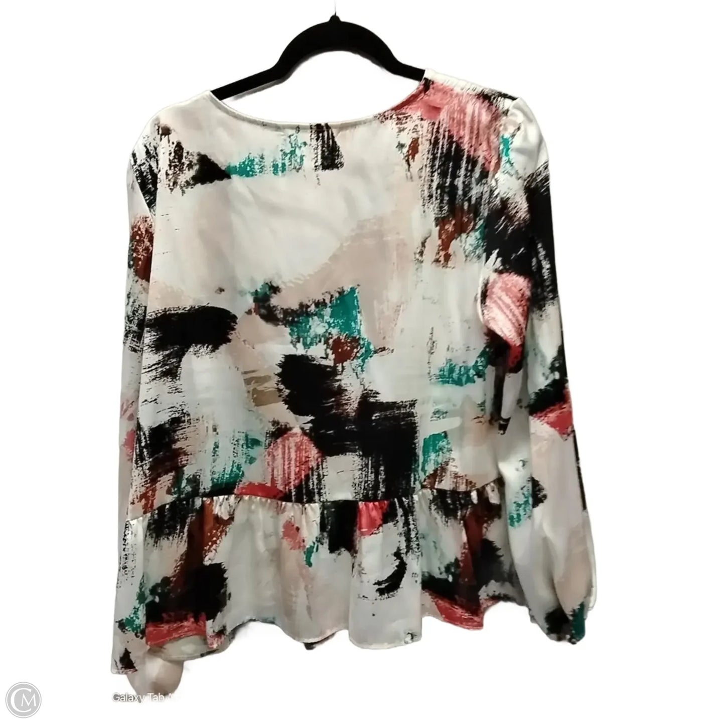 Blouse Long Sleeve By Nine West In White, Size: L