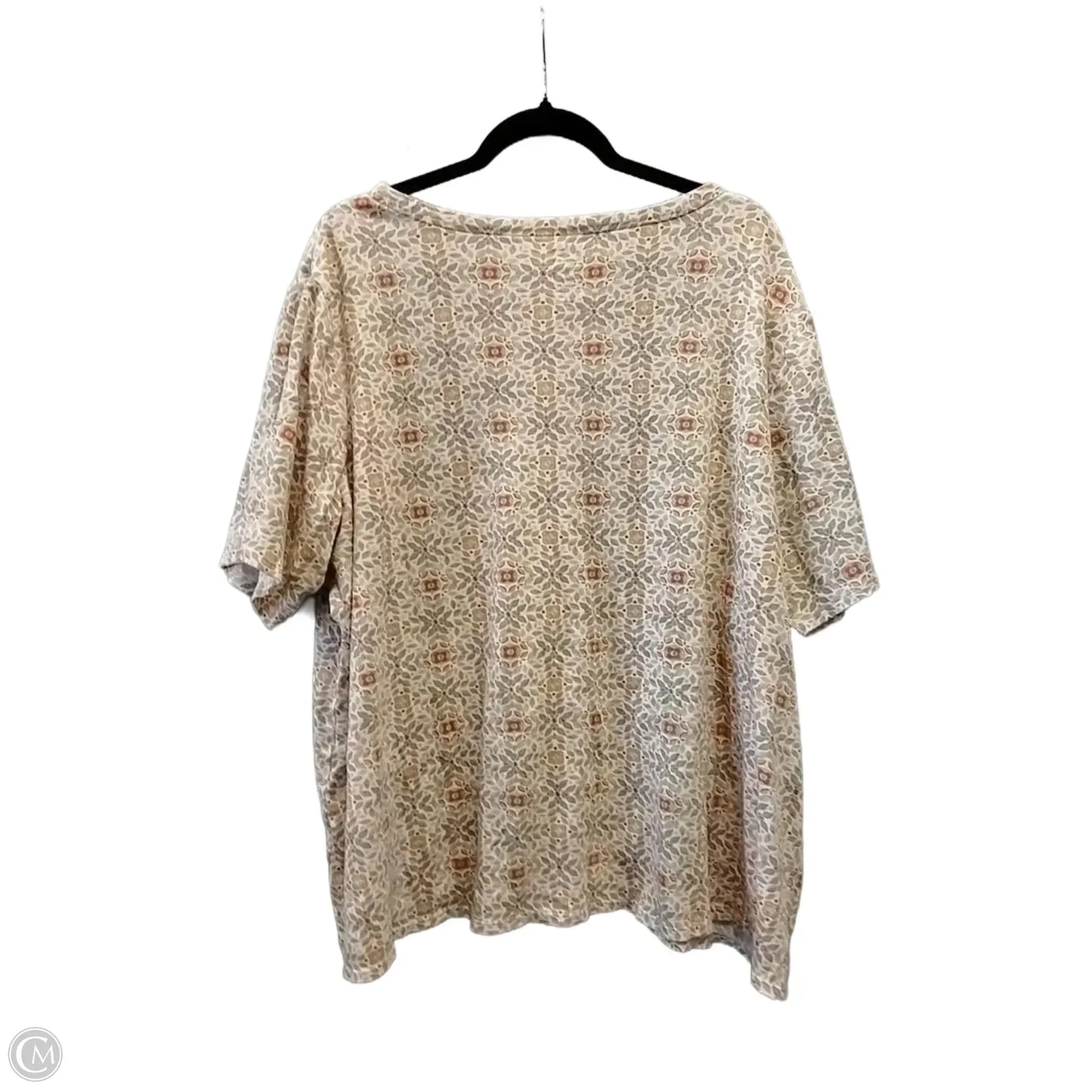 Top Short Sleeve By Croft And Barrow In Floral Print, Size: 3x