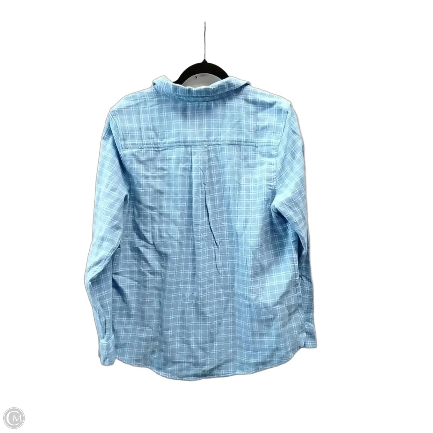 Top Long Sleeve By Croft And Barrow In Plaid Pattern, Size: L