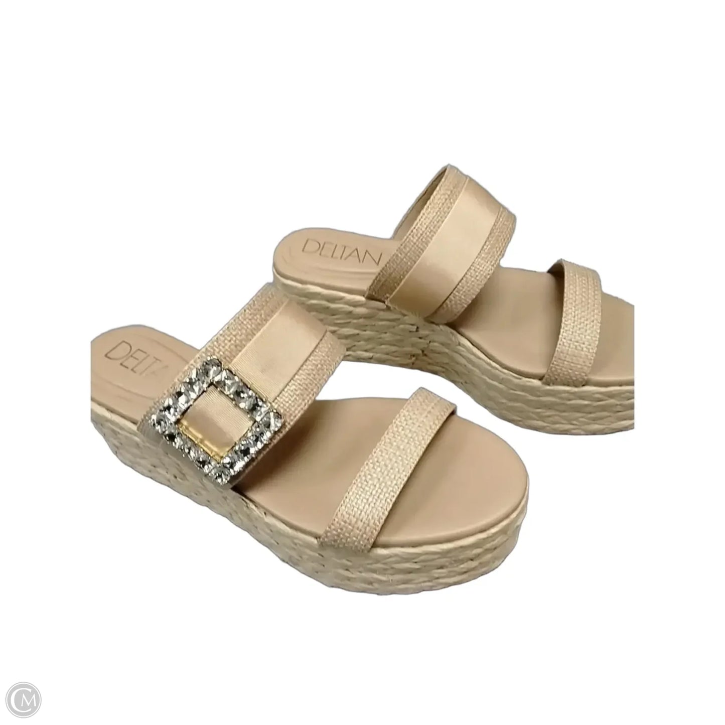 Sandals Heels Wedge By Cme In Tan, Size: 7.5