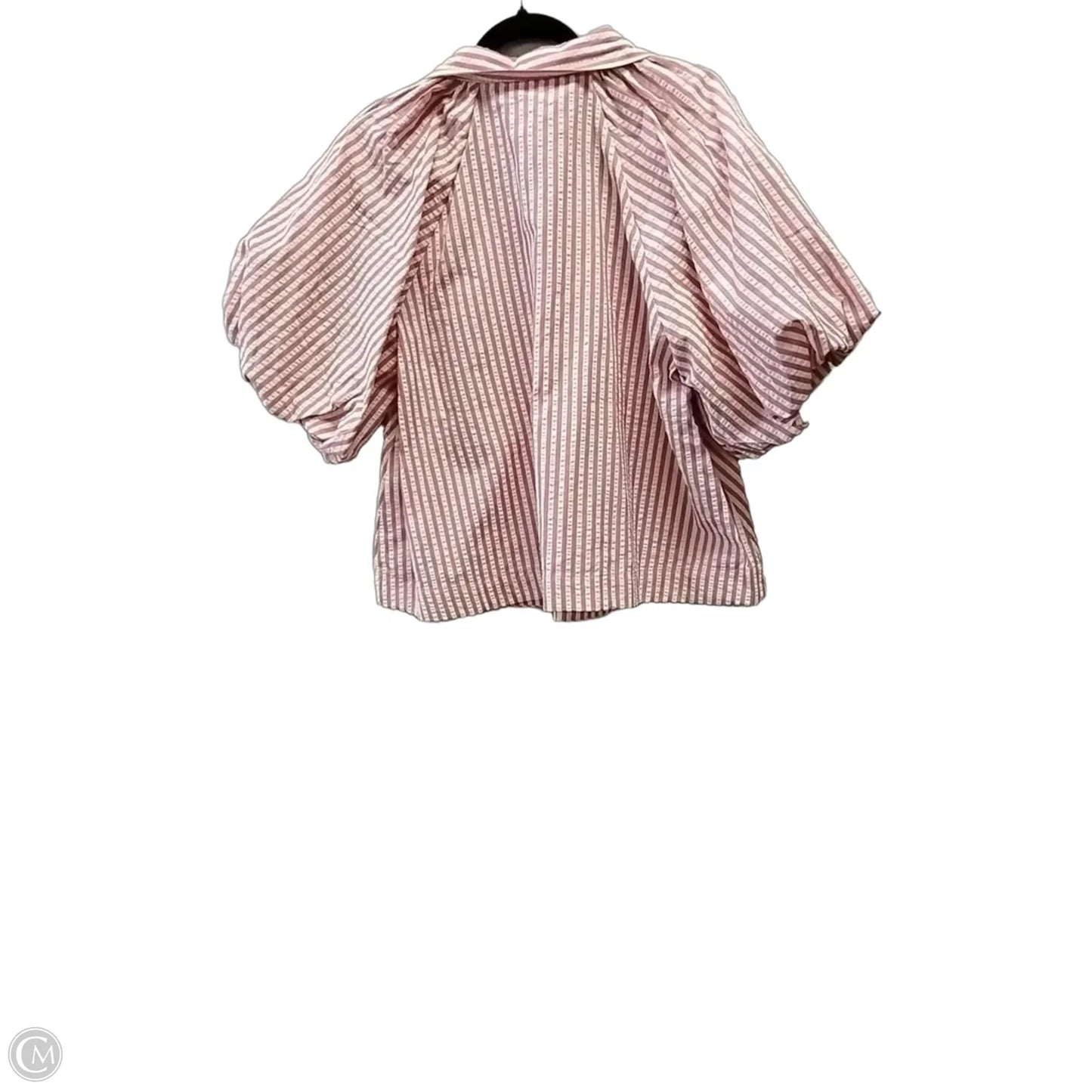 Blouse Short Sleeve By &merci In Striped Pattern, Size: M