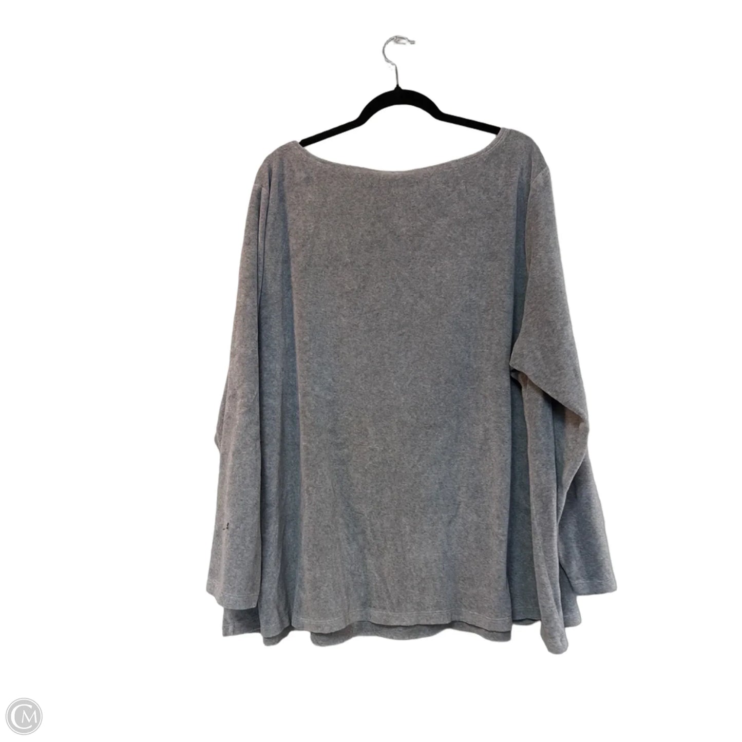 Top Long Sleeve By Pure Jill In Grey, Size: 4x