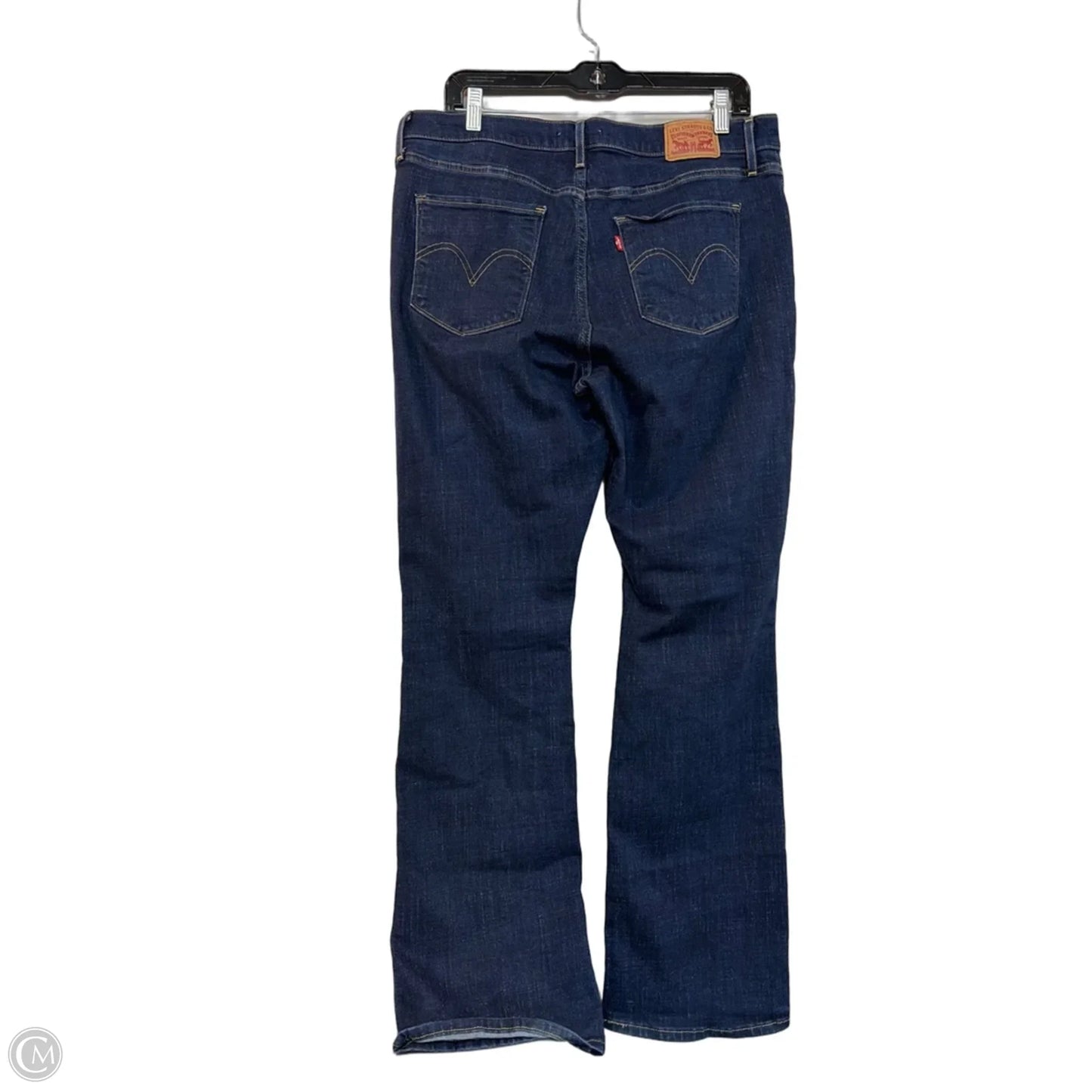 Jeans Straight By Levis In Blue Denim, Size: 14