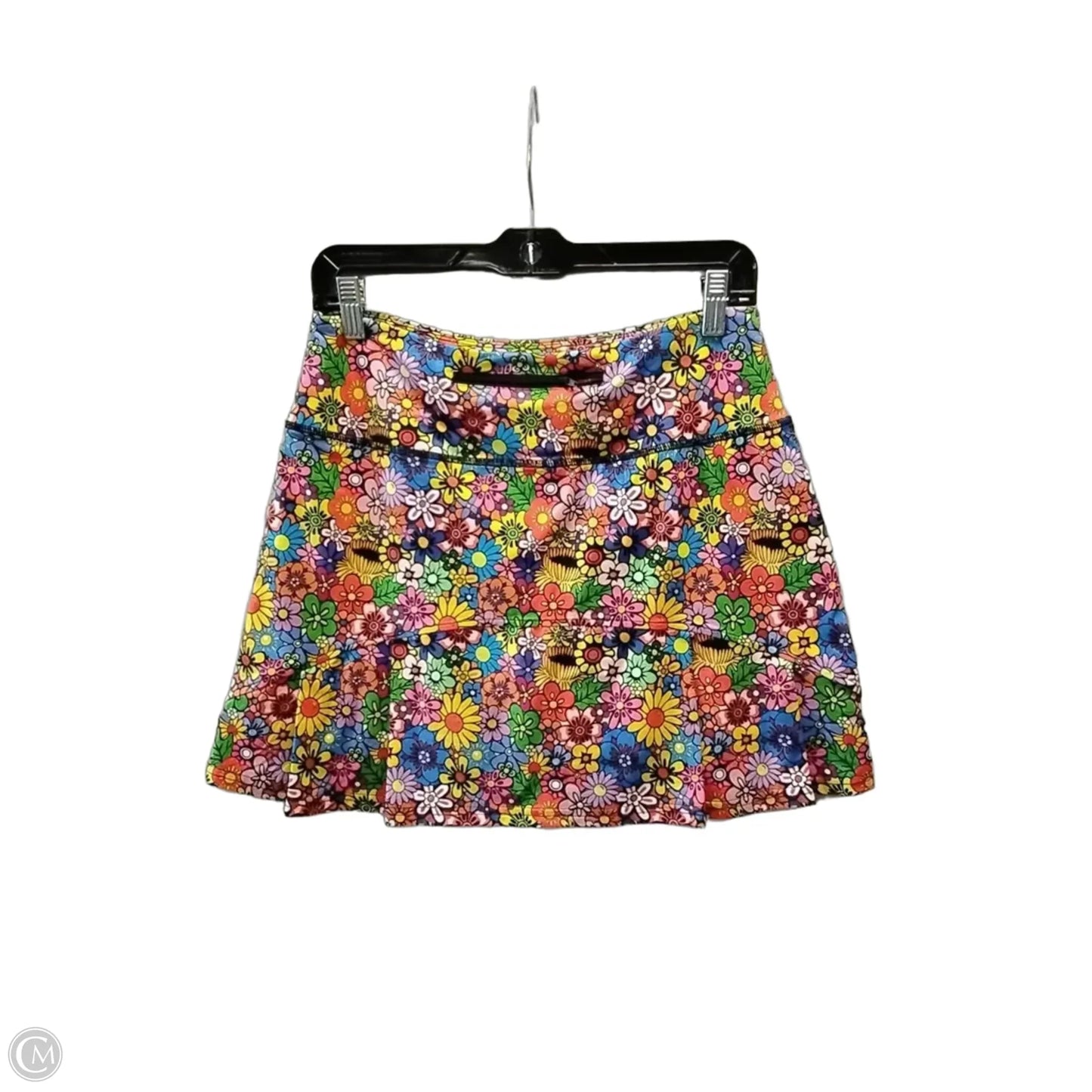 Athletic Skirt By Chicos In Floral Print, Size: M