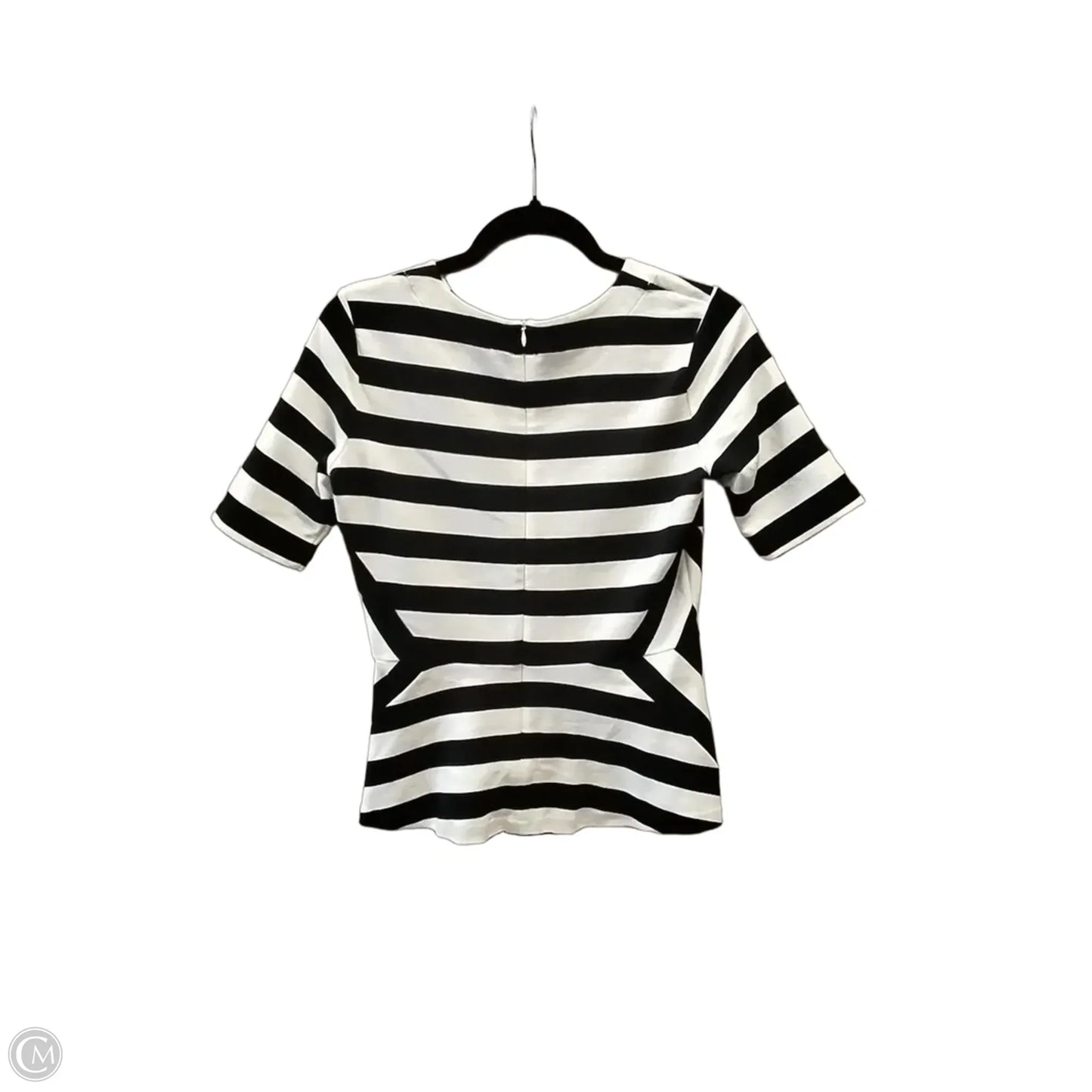 Top Short Sleeve By Talbots In Striped Pattern, Size: Xs