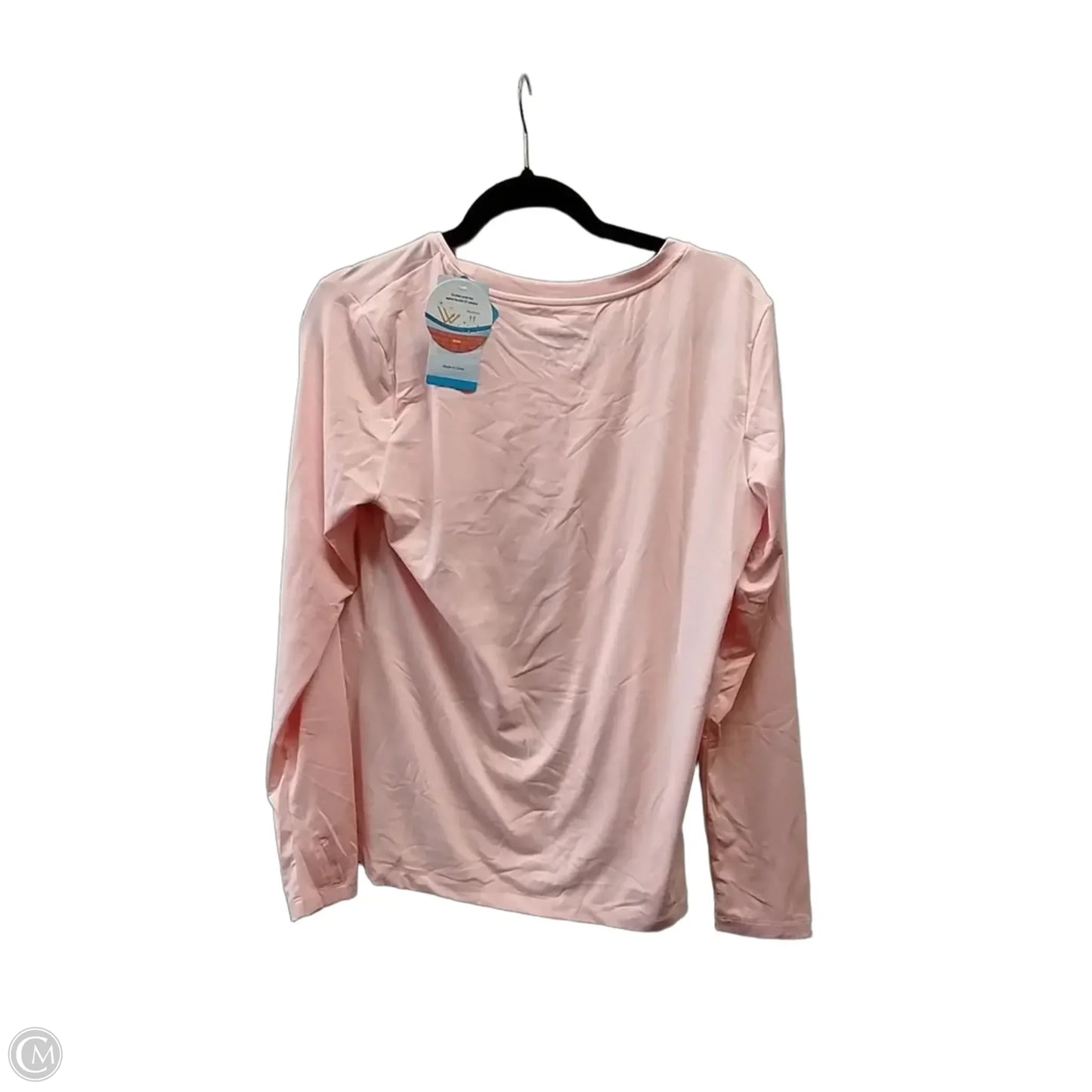 Athletic Top Long Sleeve Collar By Cme In Pink, Size: M