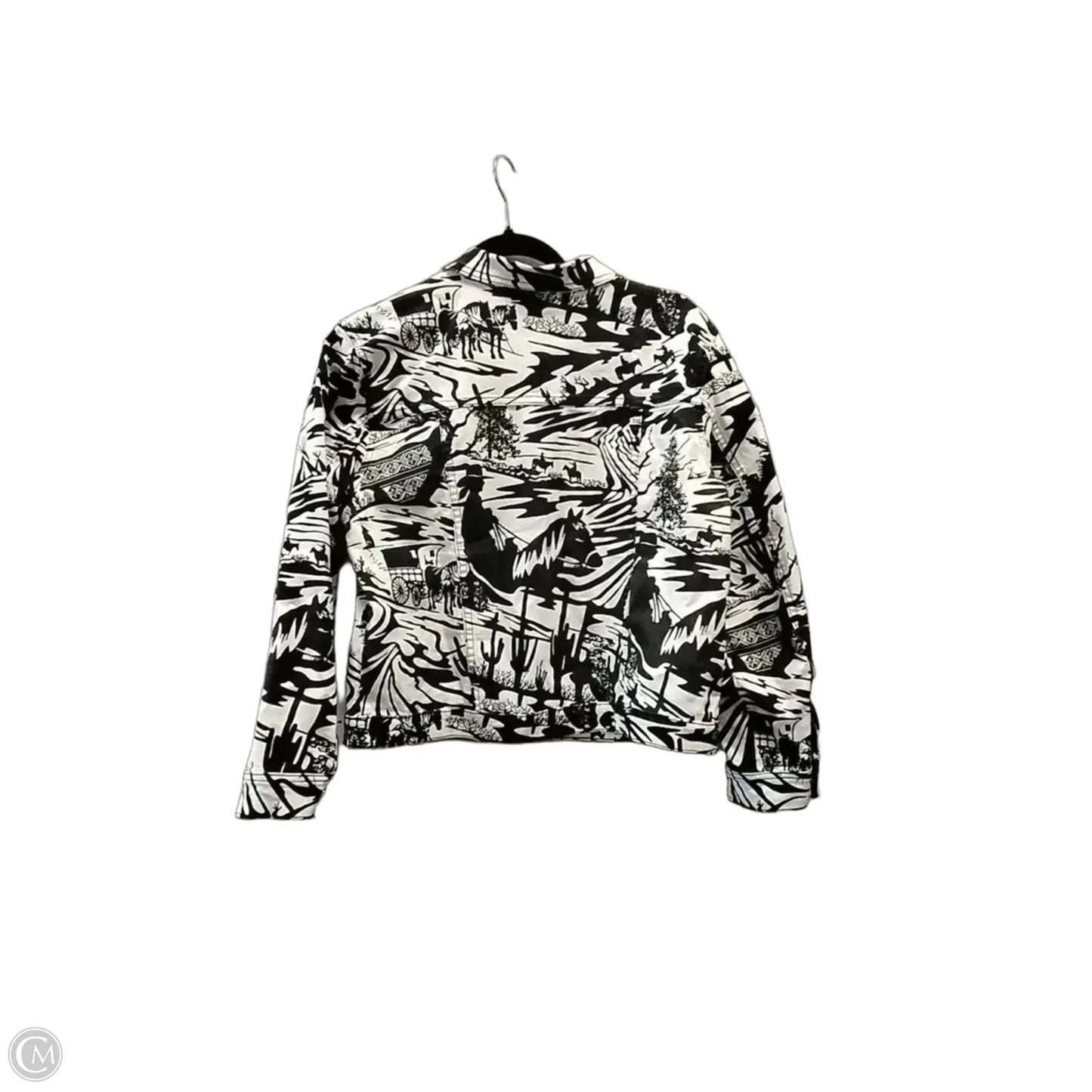 Jacket Denim By Impulse In White Denim, Size: M