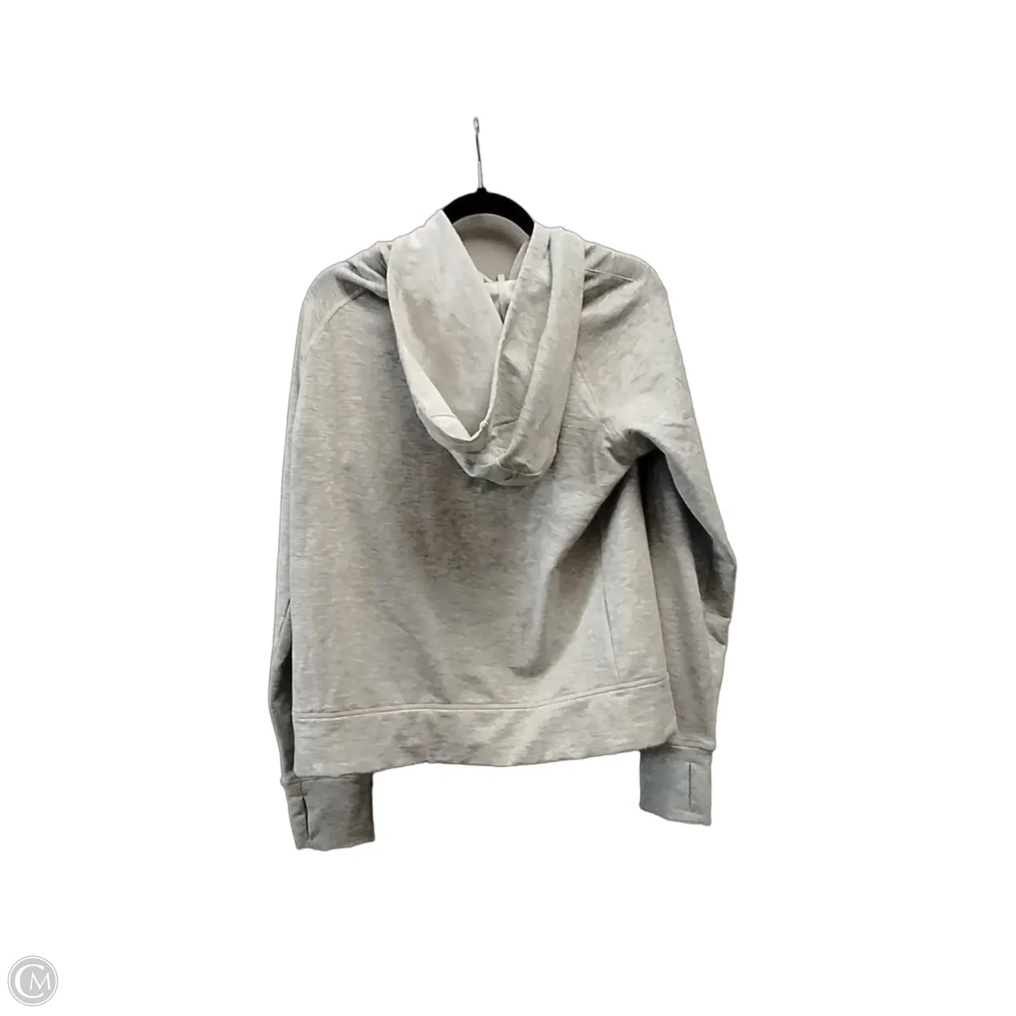 Athletic Jacket By Yogalicious In Grey, Size: L