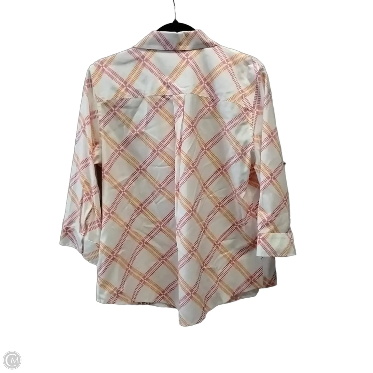 Top Long Sleeve By Chicos In Orange & Red, Size: 2