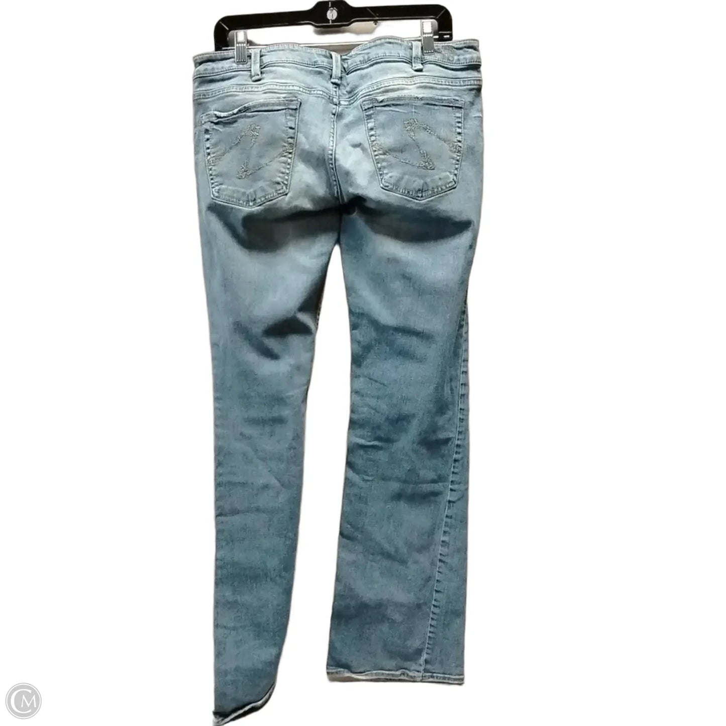 Jeans Boot Cut By Silver In Blue Denim, Size: 33