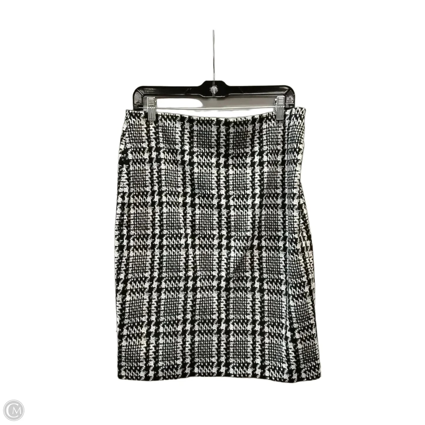Skirt Midi By Ann Taylor In Black & White, Size: 8